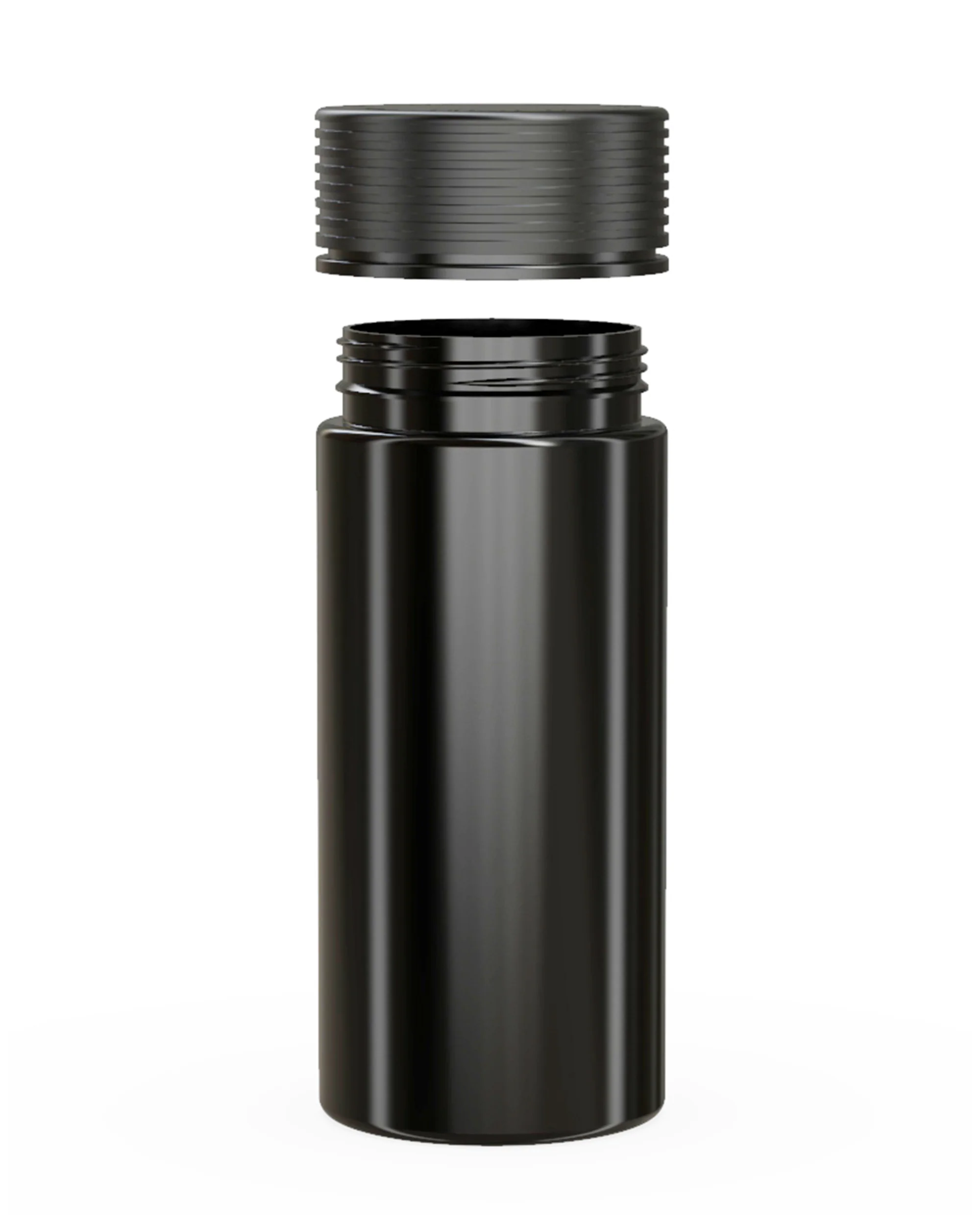 CHUBBY GORILLA | Child Resistant Black Plastic Spiral Jar w/ Black Cap | 55mm - 8oz - 200 Count - Image 3