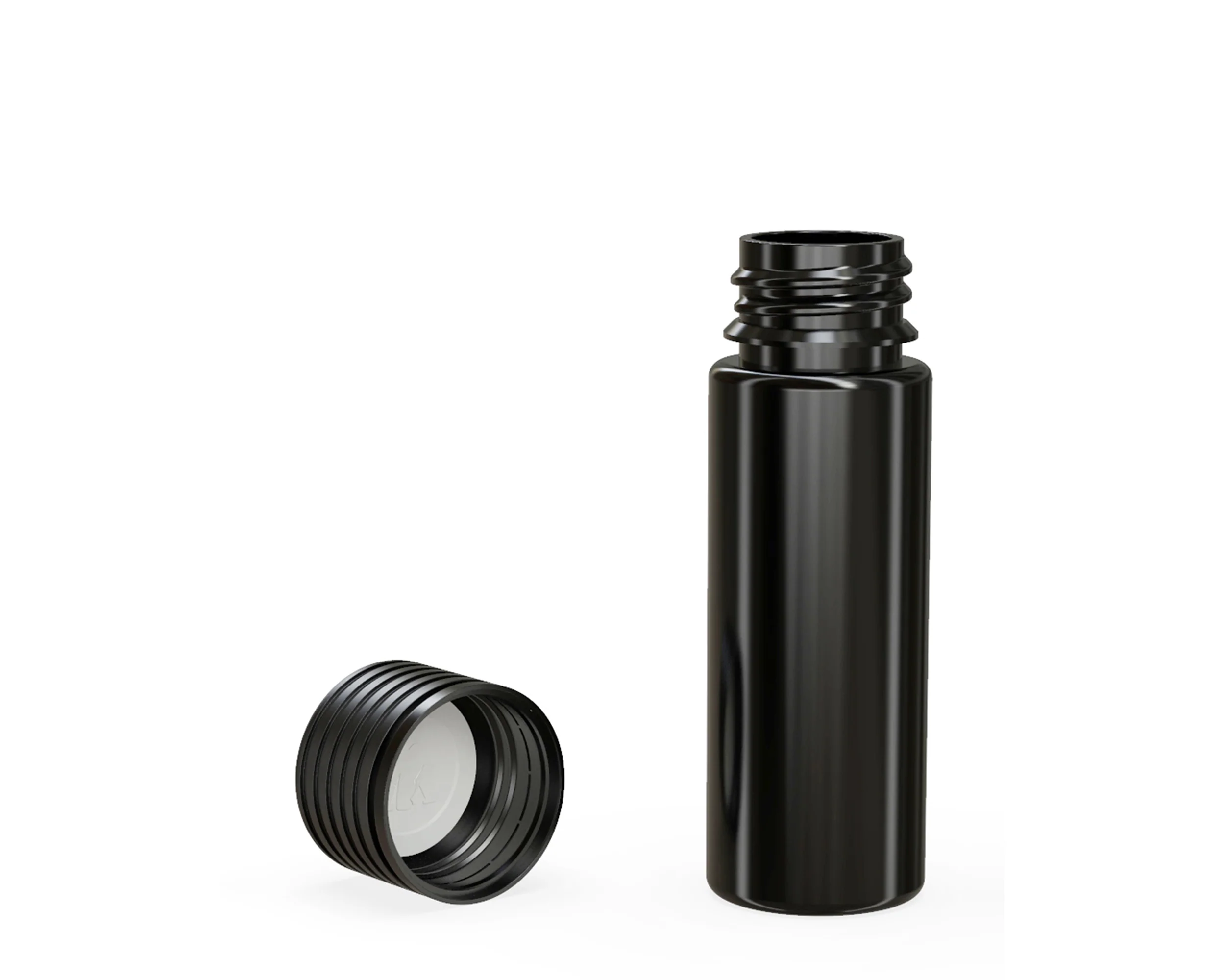 CHUBBY GORILLA | Child Resistant Black Plastic Spiral Pre-Roll Tubes w/ Black Cap | 25mm - 65mm - 400 Count - Image 4