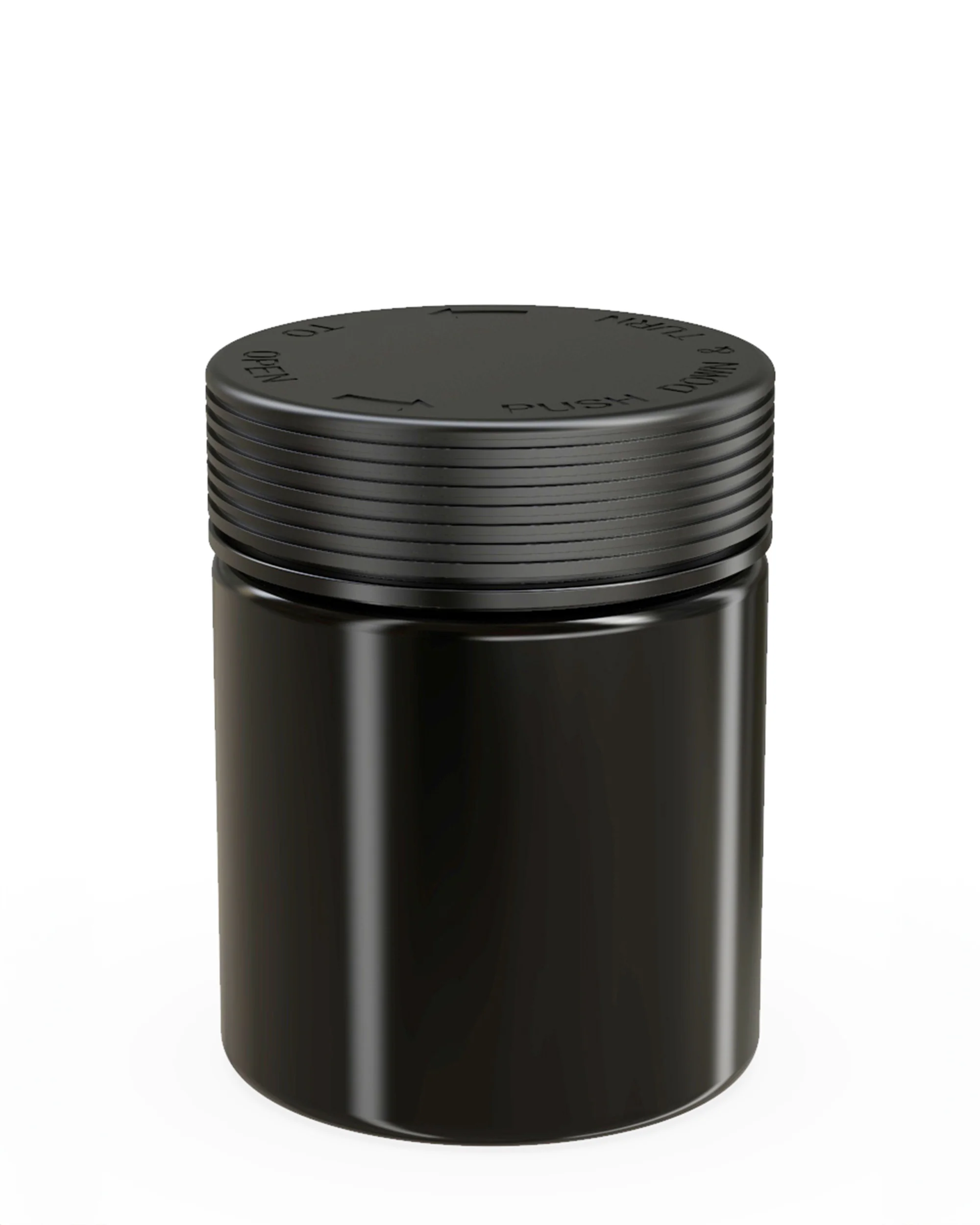 CHUBBY GORILLA | Child Resistant Black Plastic Spiral XL Jar w/ Black Cap | 92.5mm - 18.5oz - 60 Count - Image 2