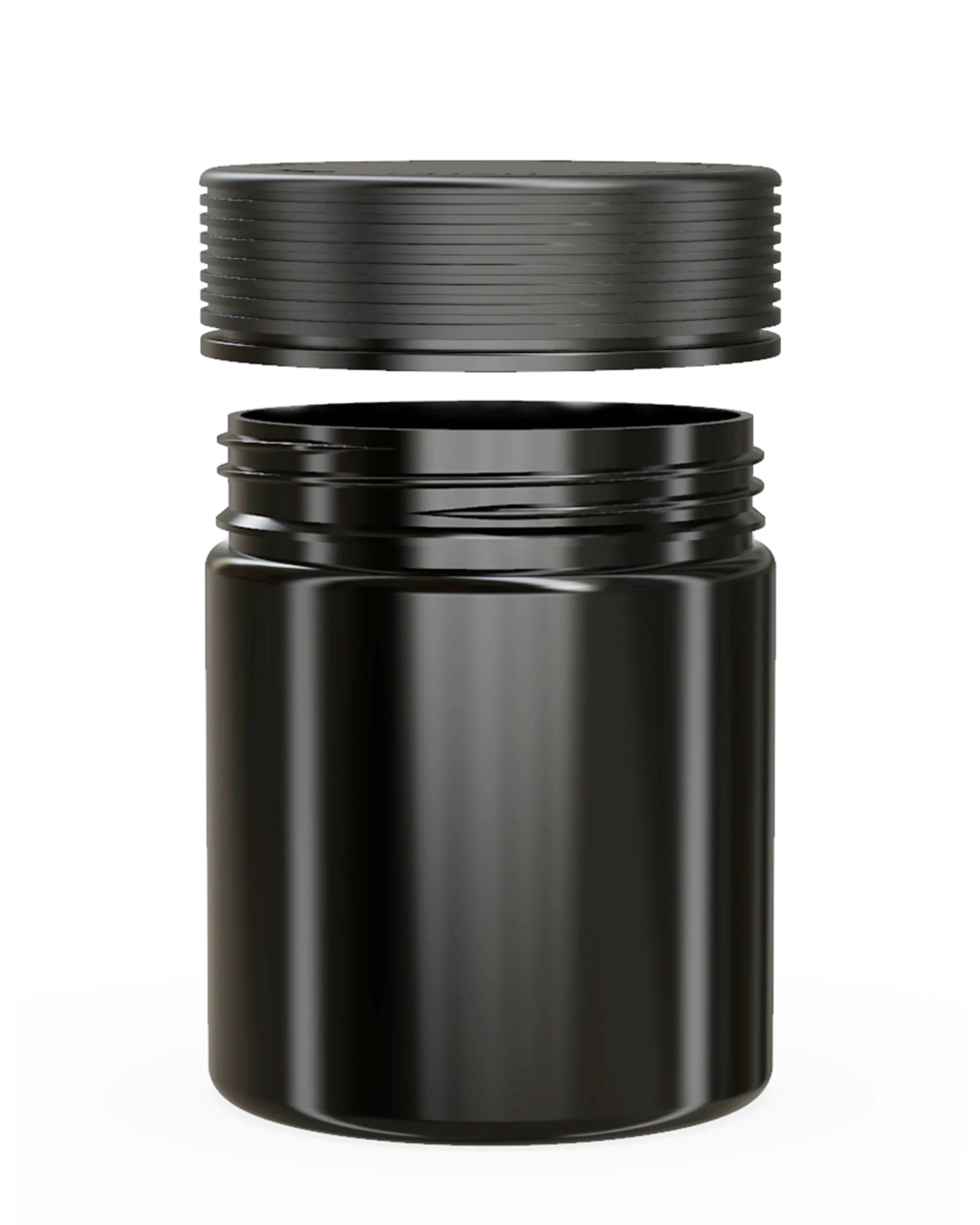 CHUBBY GORILLA | Child Resistant Black Plastic Spiral XL Jar w/ Black Cap | 92.5mm - 18.5oz - 60 Count - Image 3