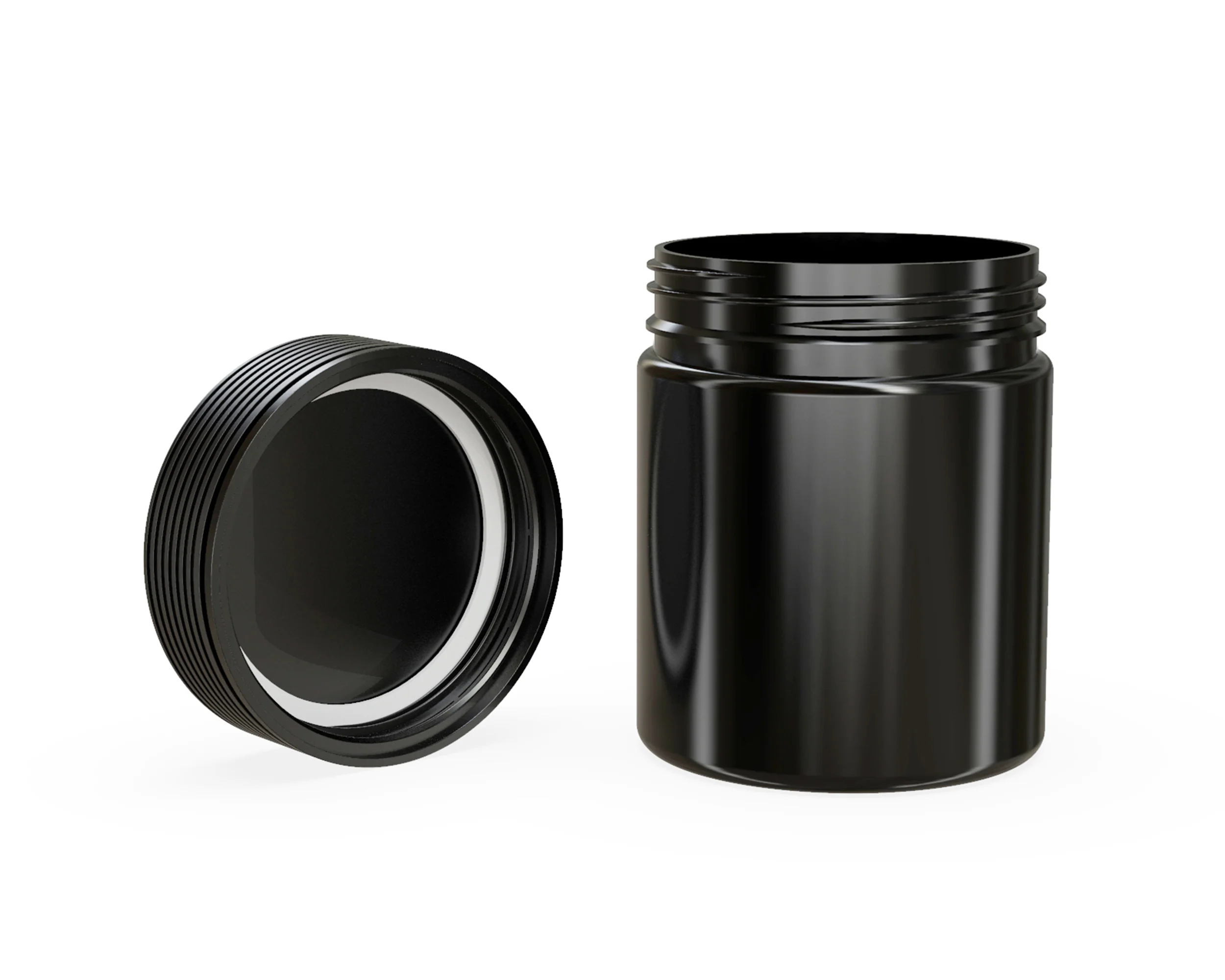 CHUBBY GORILLA | Child Resistant Black Plastic Spiral XL Jar w/ Black Cap | 92.5mm - 18.5oz - 60 Count - Image 4