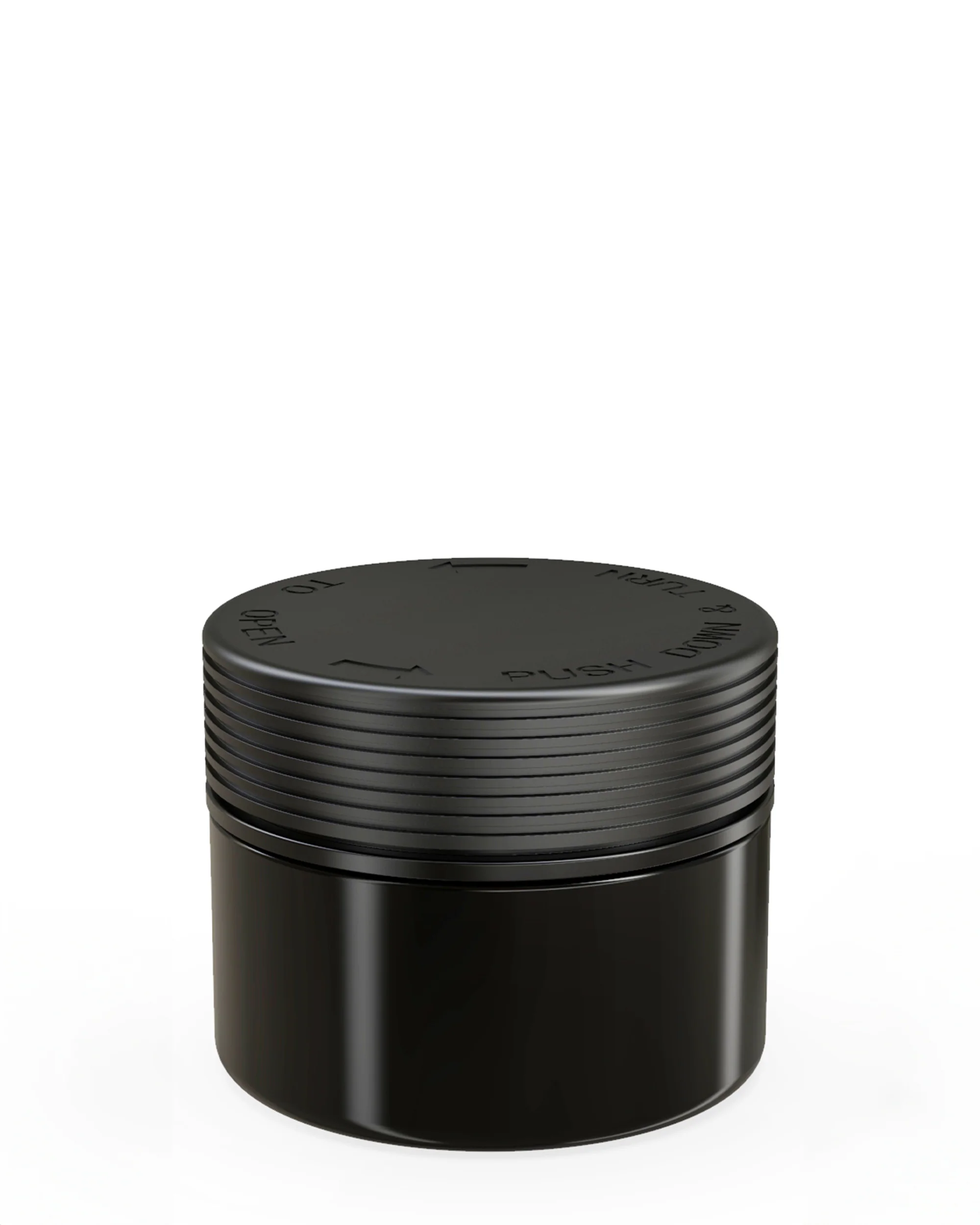 CHUBBY GORILLA | Child Resistant Black Plastic Spiral XL Jar w/ Black Cap | 92.5mm - 7.5oz - 100 Count - Image 2