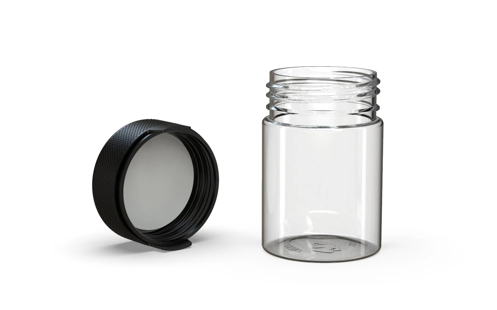 CHUBBY GORILLA | Child Resistant Clear Plastic Aviator Container w/ Black Cap | 120mL - 4oz - 400 Count - Image 4