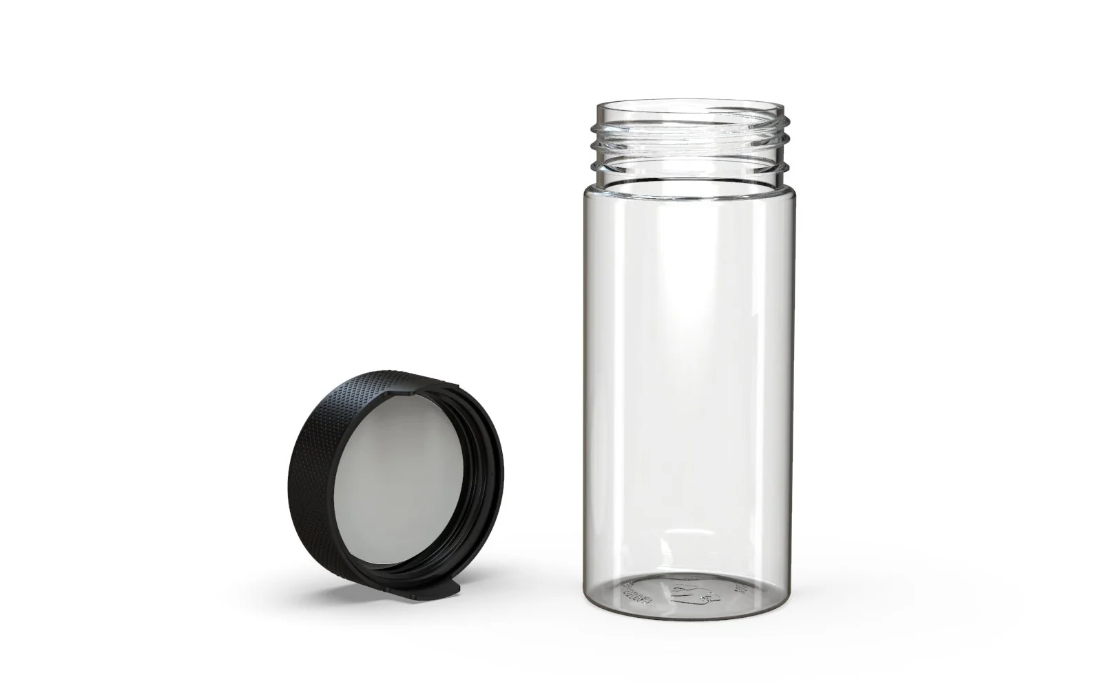 CHUBBY GORILLA | Child Resistant Clear Plastic Aviator Container w/ Black Cap | 240mL - 8oz - 200 Count - Image 4