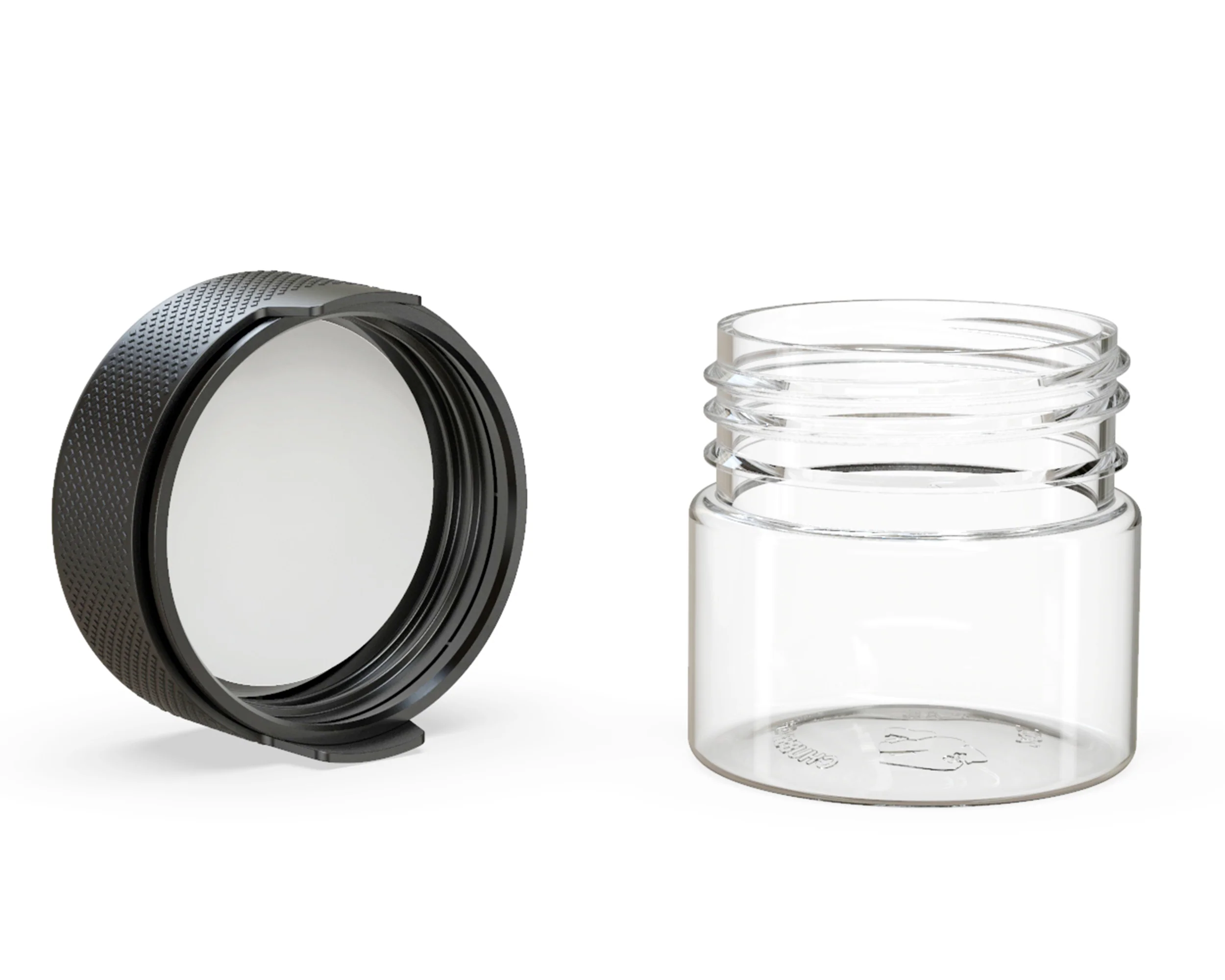 CHUBBY GORILLA | Child Resistant Clear Plastic Aviator Container w/ Black Cap | 60mL - 2oz - 500 Count - Image 4