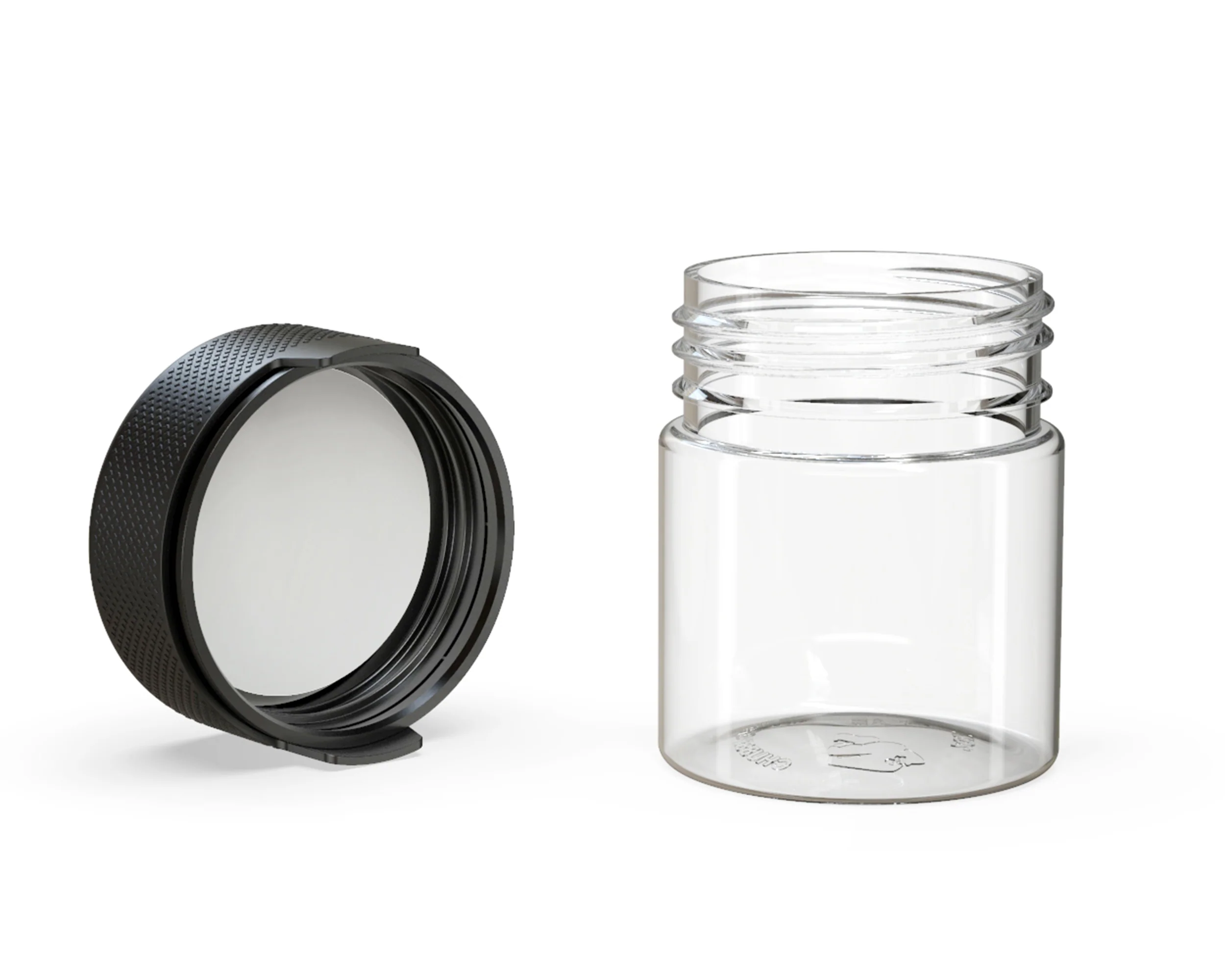 CHUBBY GORILLA | Child Resistant Clear Plastic Aviator Container w/ Black Cap | 90mL - 3oz - 400 Count - Image 4