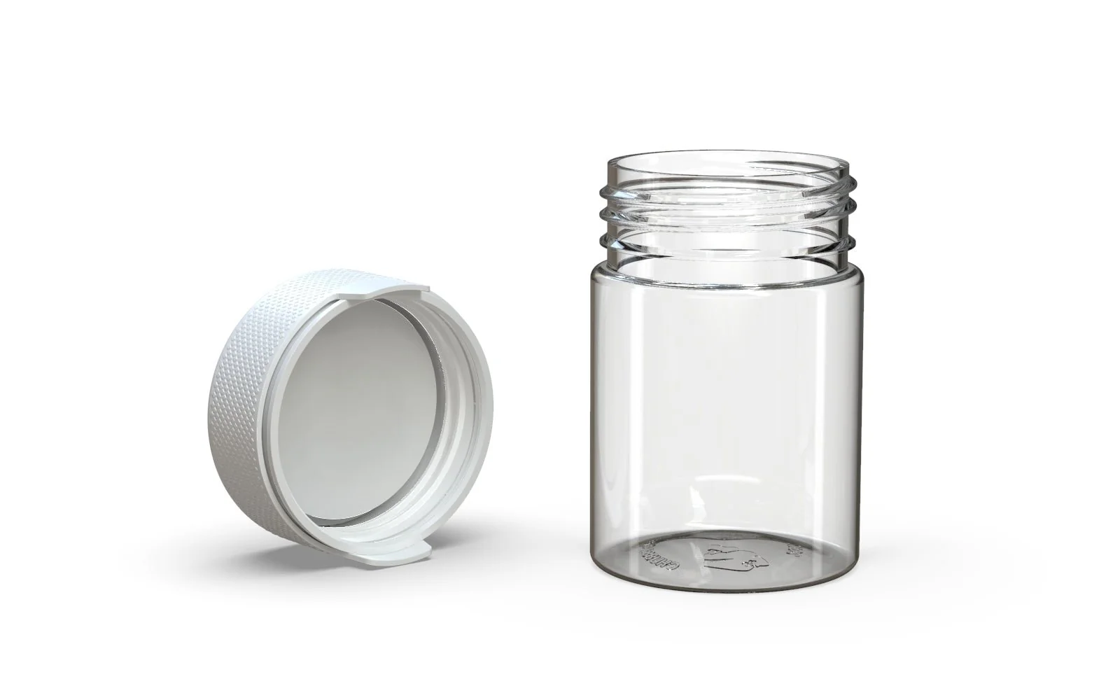 CHUBBY GORILLA | Child Resistant Clear Plastic Aviator Container w/ White Cap | 120mL - 4oz - 400 Count - Image 4
