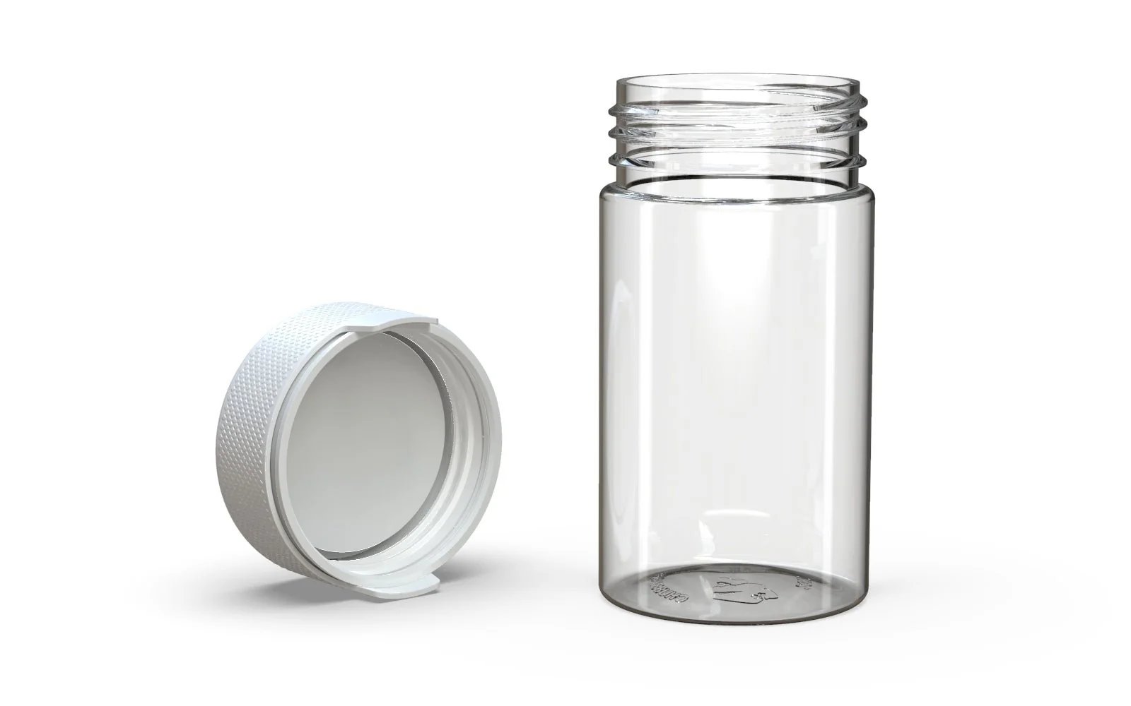 CHUBBY GORILLA | Child Resistant Clear Plastic Aviator Container w/ White Cap | 150mL - 5oz - 300 Count - Image 4