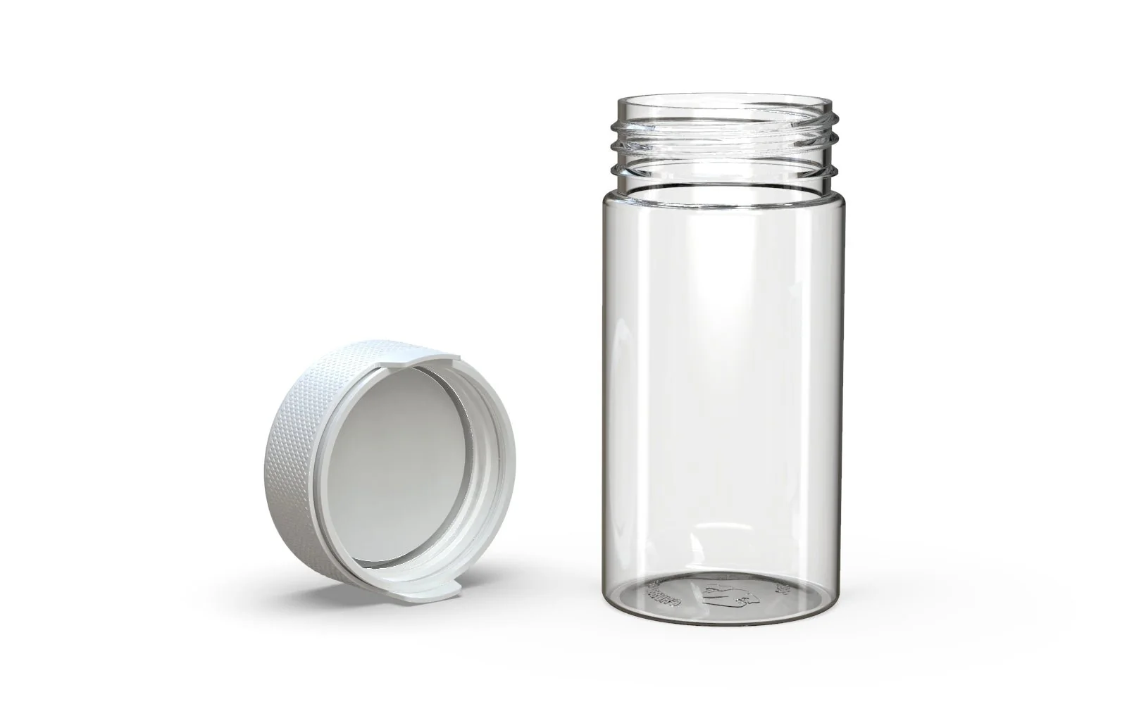 CHUBBY GORILLA | Child Resistant Clear Plastic Aviator Container w/ White Cap | 180mL - 6oz - 300 Count - Image 4