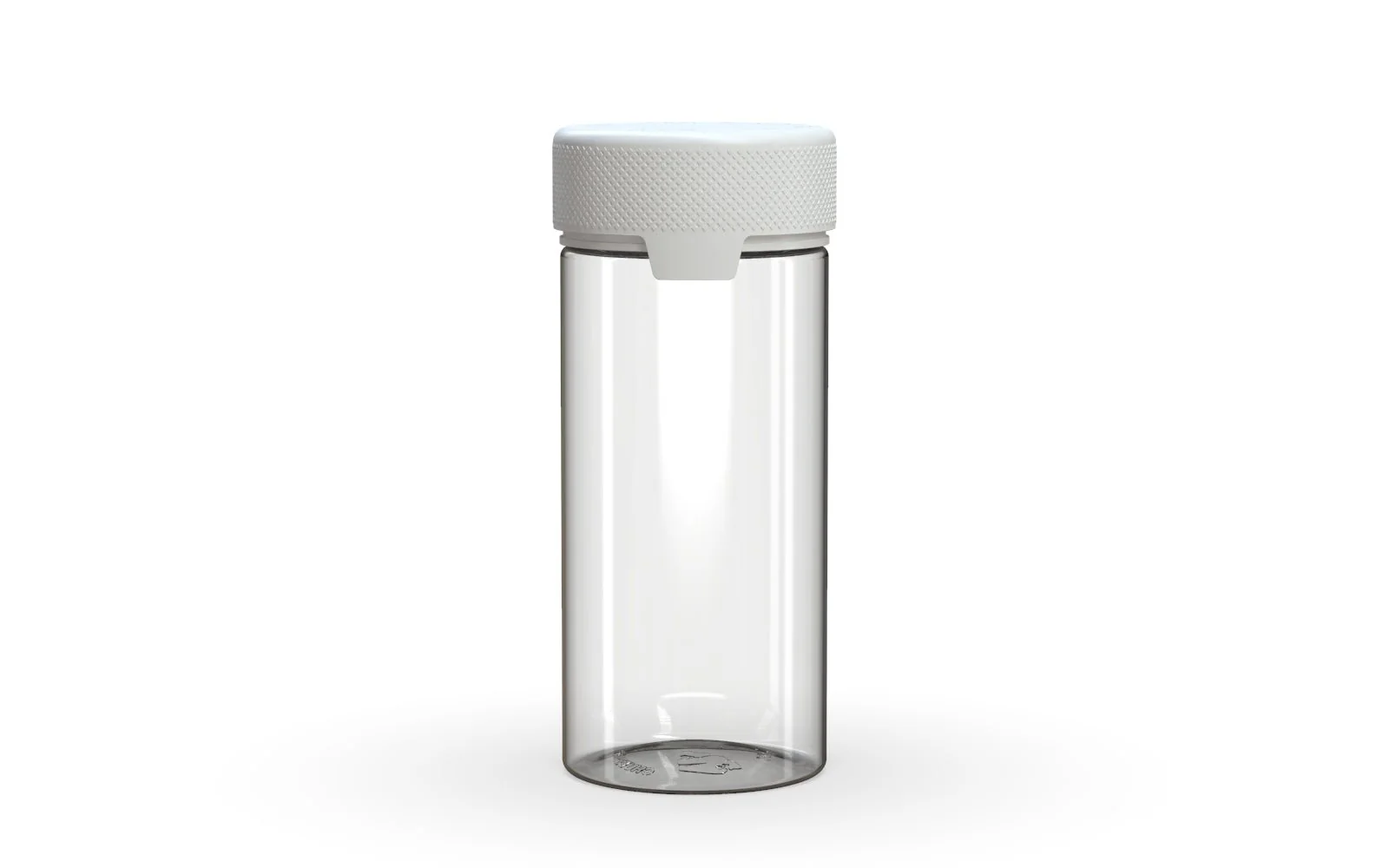 CHUBBY GORILLA | Child Resistant Clear Plastic Aviator Container w/ White Cap | 240mL - 8oz - 200 Count
