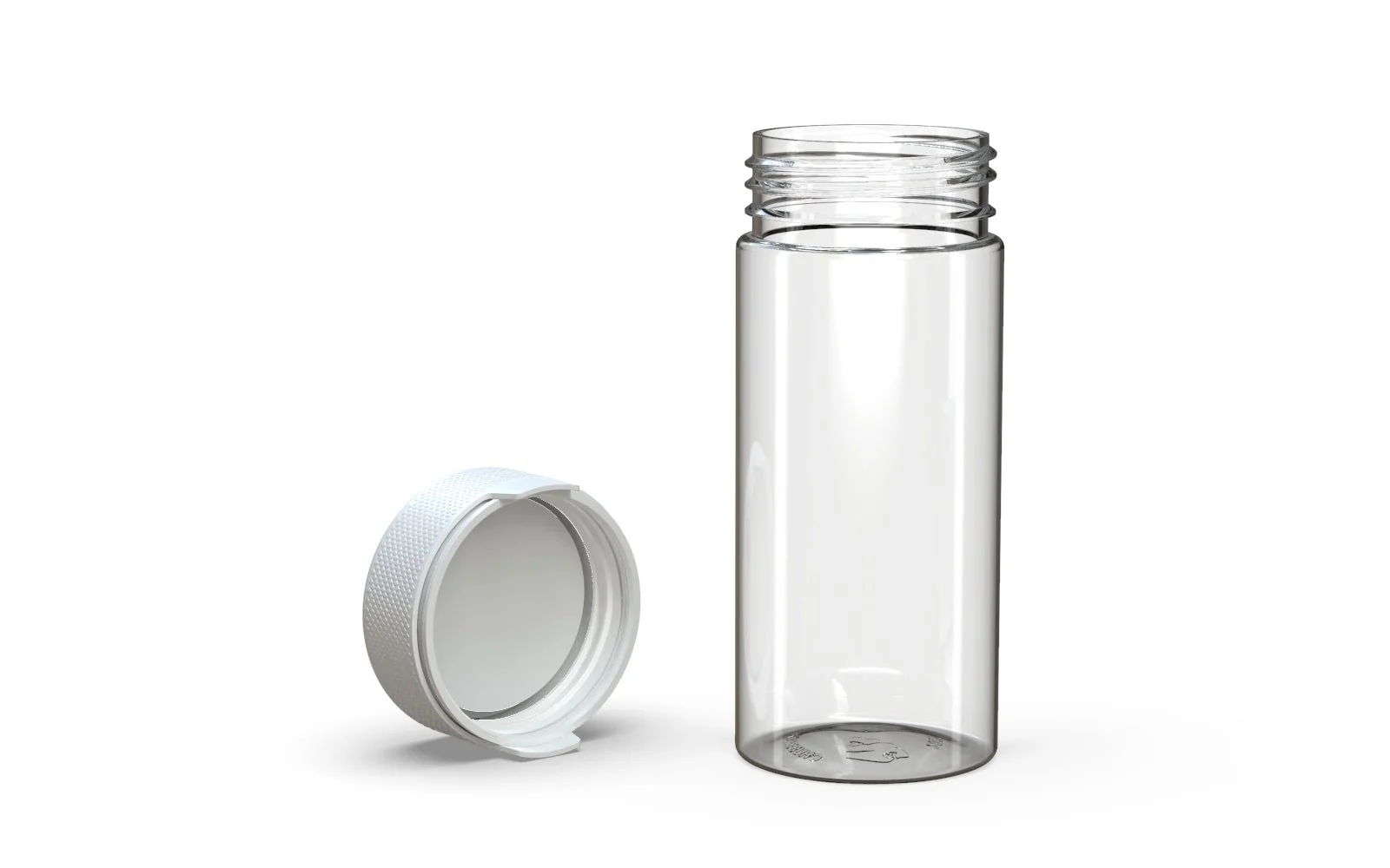 CHUBBY GORILLA | Child Resistant Clear Plastic Aviator Container w/ White Cap | 240mL - 8oz - 200 Count - Image 4