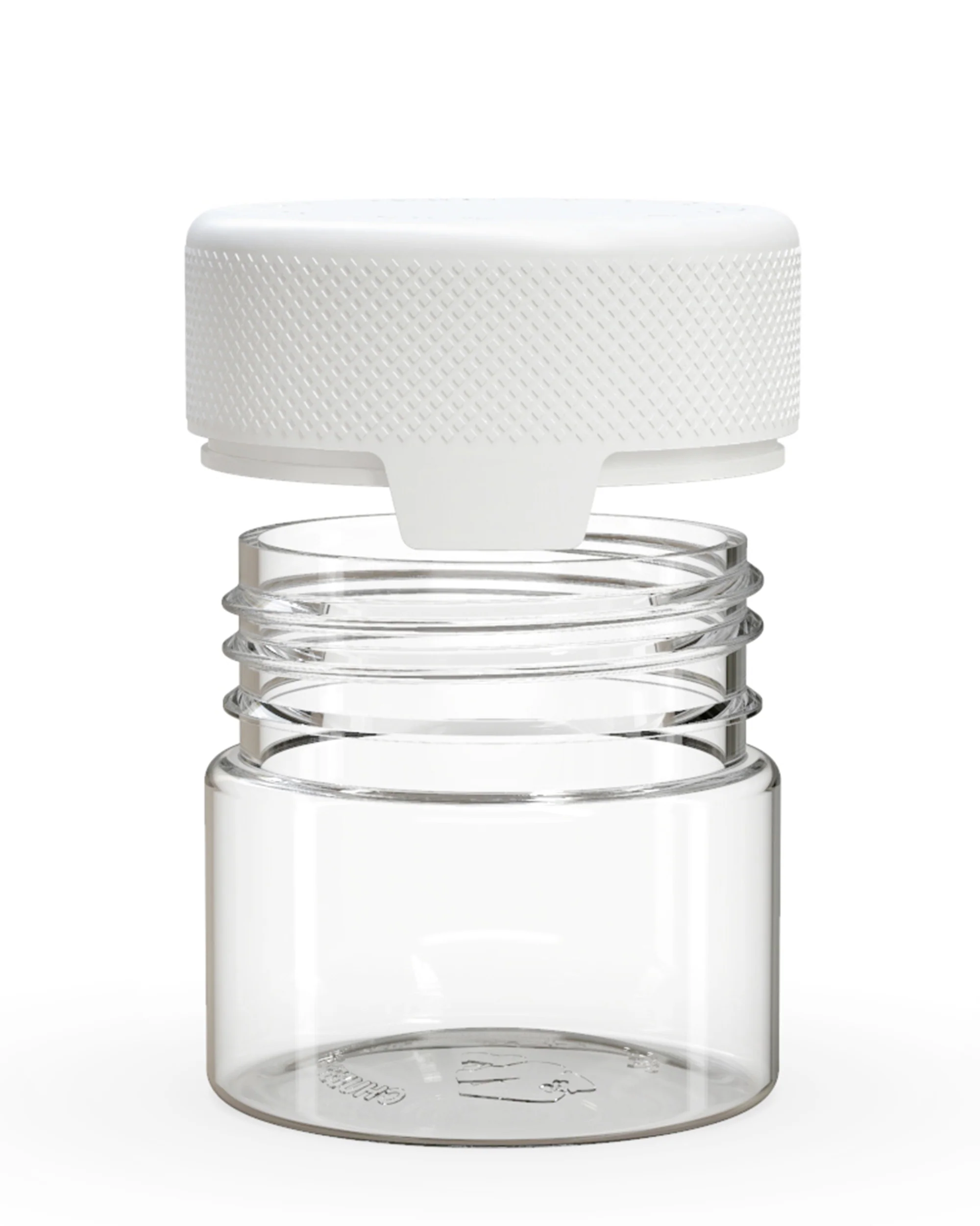 CHUBBY GORILLA | Child Resistant Clear Plastic Aviator Container w/ White Cap | 60mL - 2oz - 500 Count - Image 3