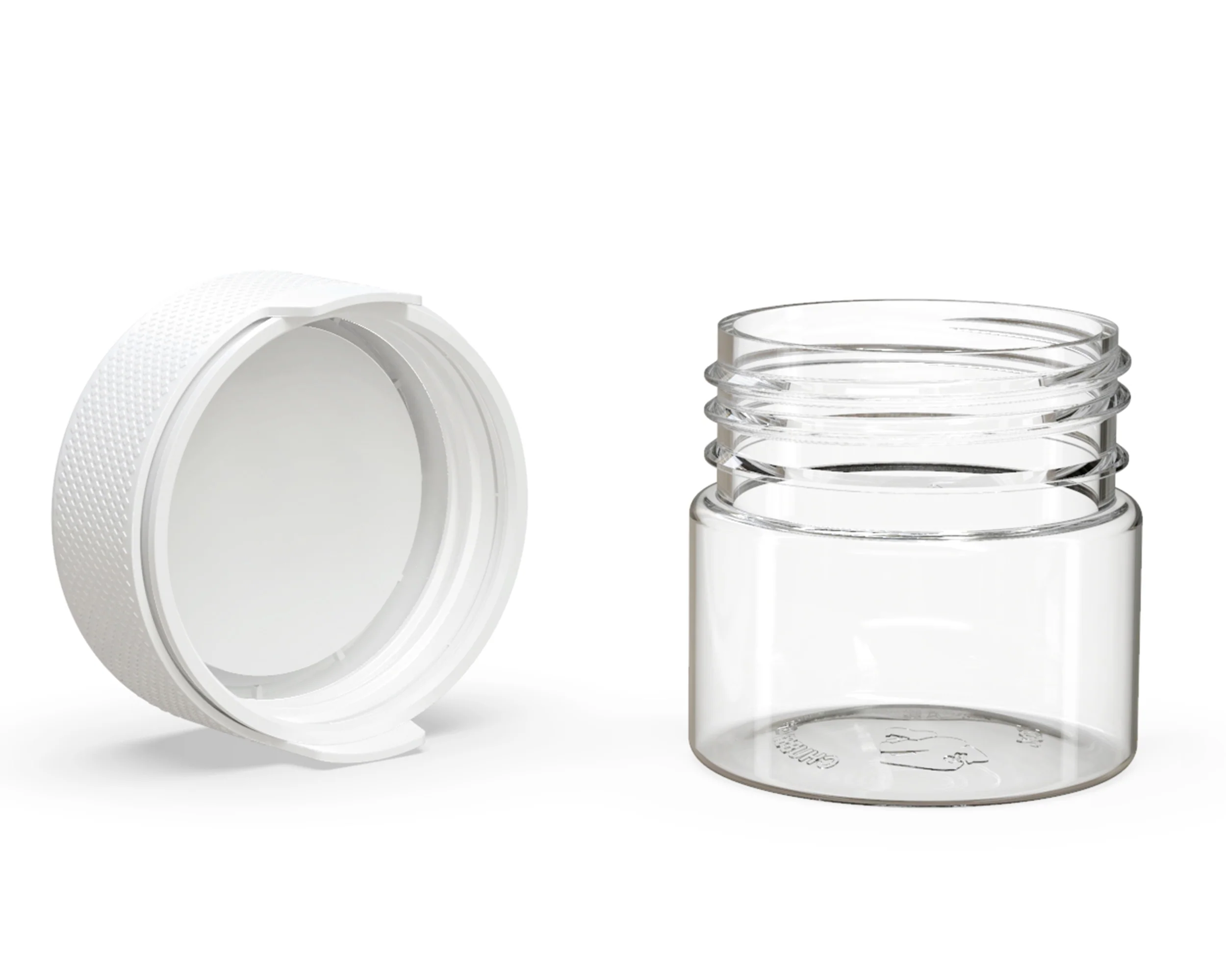 CHUBBY GORILLA | Child Resistant Clear Plastic Aviator Container w/ White Cap | 60mL - 2oz - 500 Count - Image 4