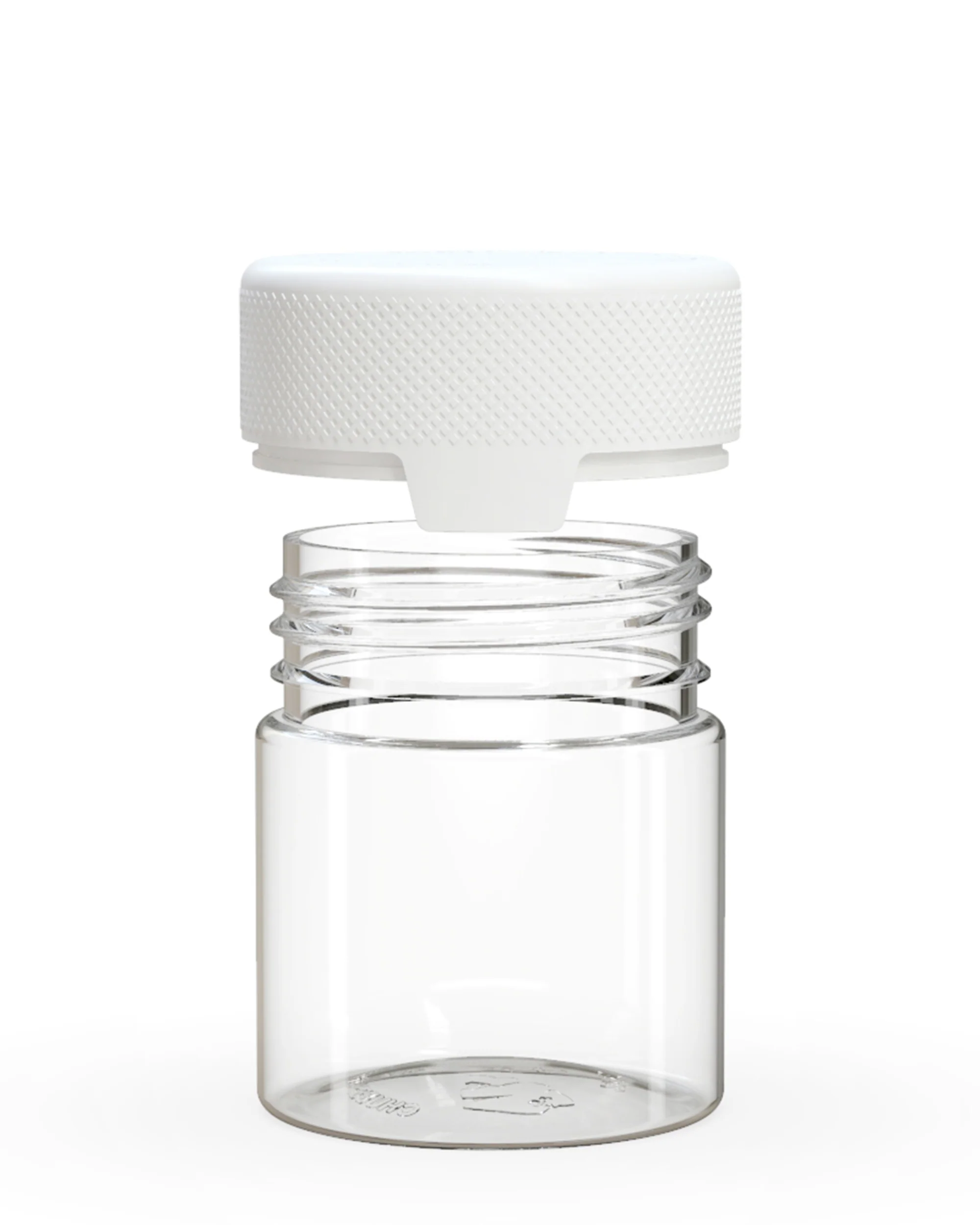 CHUBBY GORILLA | Child Resistant Clear Plastic Aviator Container w/ White Cap | 90mL - 3oz - 400 Count - Image 3