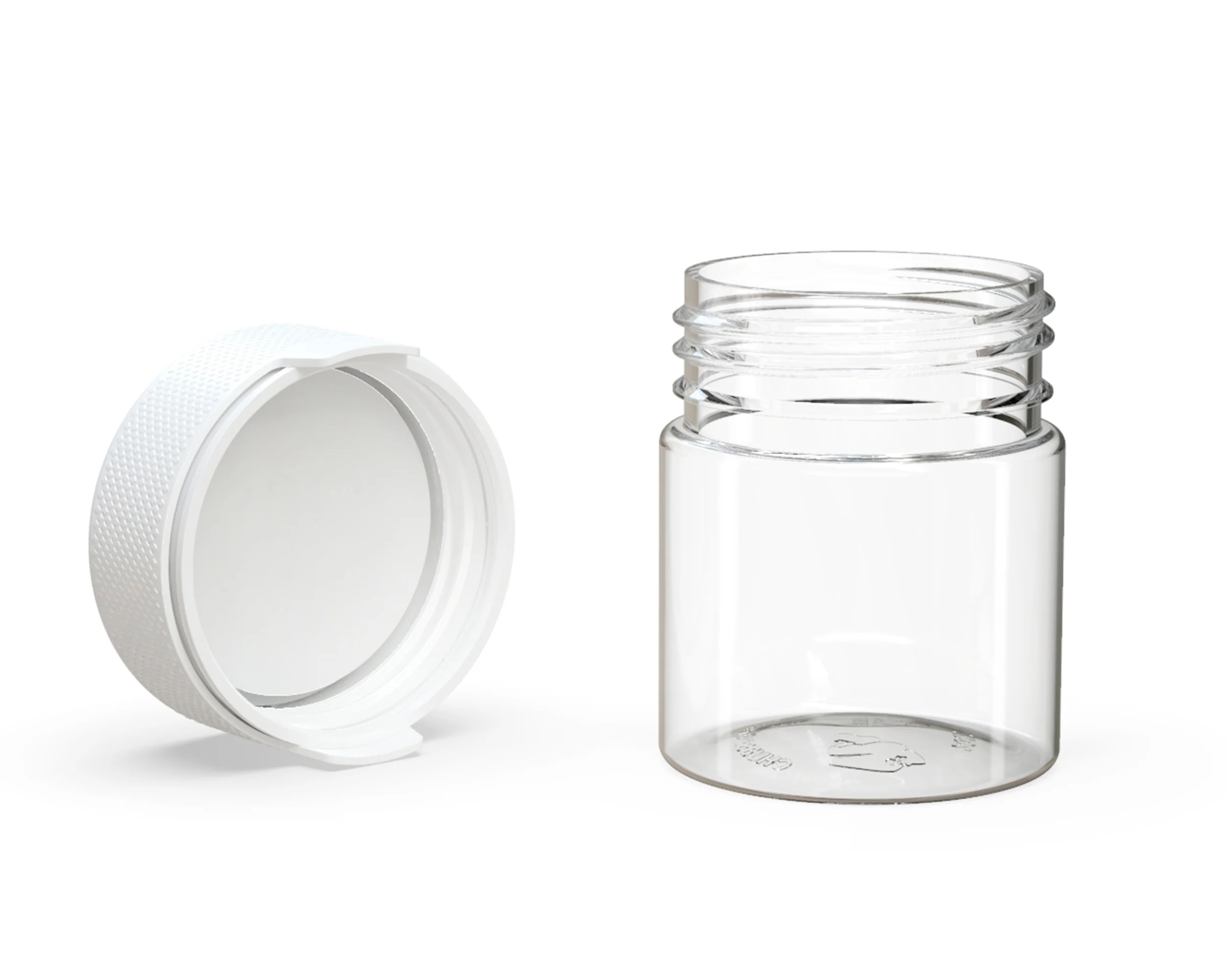CHUBBY GORILLA | Child Resistant Clear Plastic Aviator Container w/ White Cap | 90mL - 3oz - 400 Count - Image 4