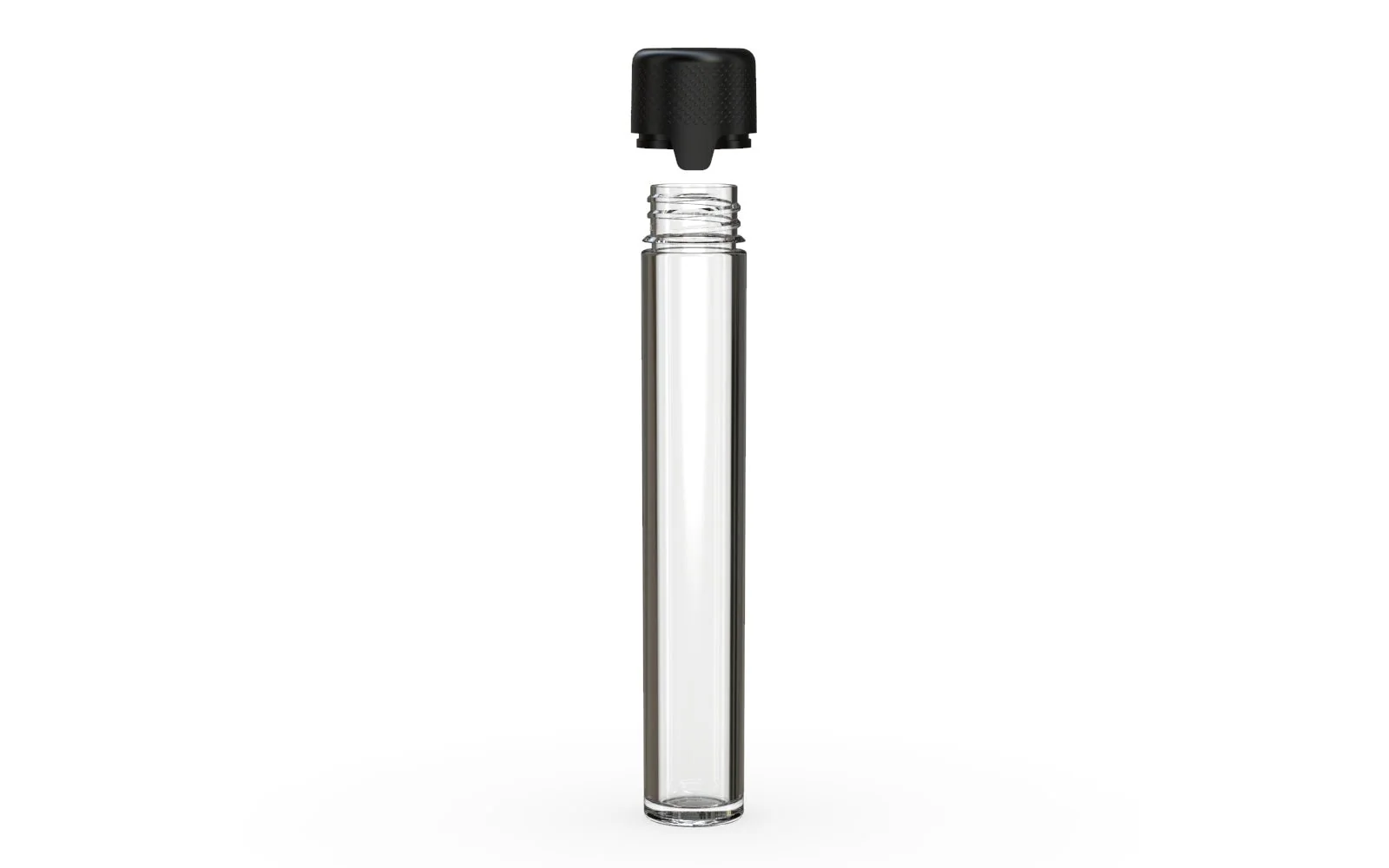 CHUBBY GORILLA | Child Resistant Clear Plastic Aviator Pre-Roll Tubes w/ Black Cap | 25mm - 115mm | Sample - Image 3