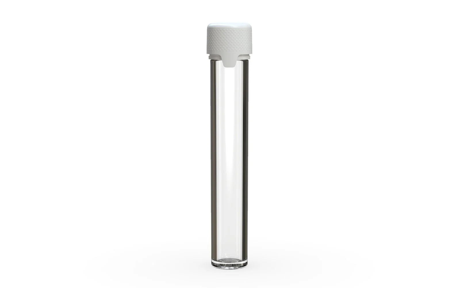CHUBBY GORILLA | Child Resistant Clear Plastic Aviator Pre-Roll Tubes w/ White Cap | 25mm - 115mm - 400 Count