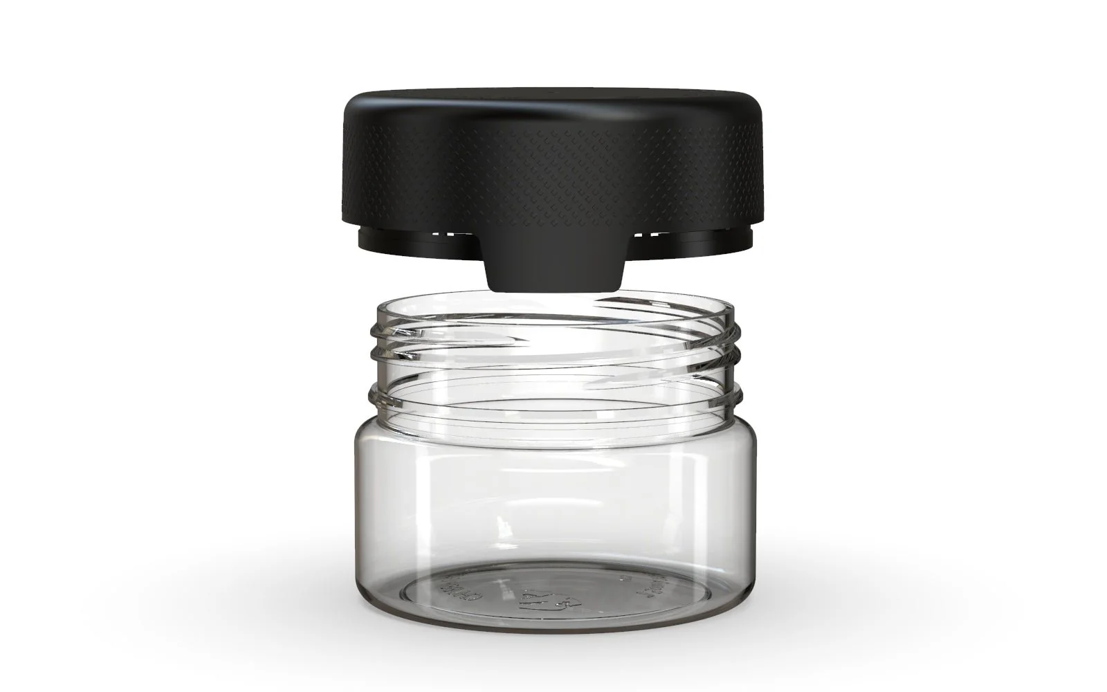 CHUBBY GORILLA | Child Resistant Clear Plastic Aviator XL Container w/ Black Cap | 220mL - 7.5oz - 100 Count - Image 3