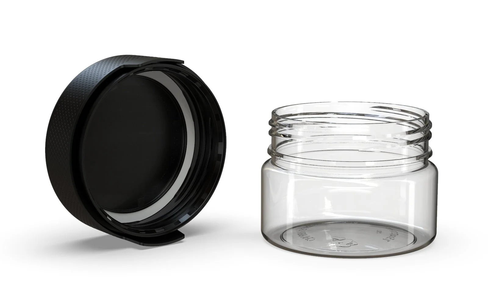 CHUBBY GORILLA | Child Resistant Clear Plastic Aviator XL Container w/ Black Cap | 220mL - 7.5oz - 100 Count - Image 4
