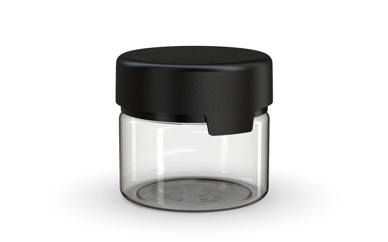 CHUBBY GORILLA | Child Resistant Clear Plastic Aviator XL Container w/ Black Cap | 300mL - 10oz - 80 Count - Image 2