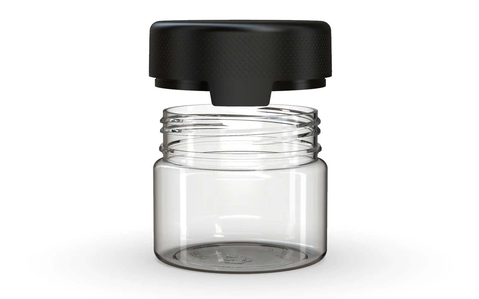 CHUBBY GORILLA | Child Resistant Clear Plastic Aviator XL Container w/ Black Cap | 300mL - 10oz - 80 Count - Image 3