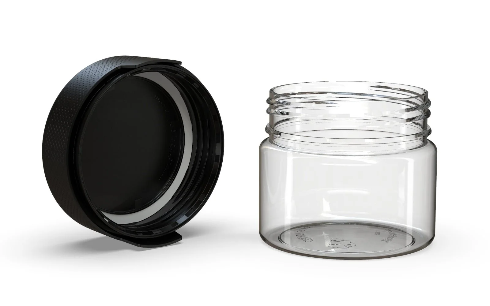 CHUBBY GORILLA | Child Resistant Clear Plastic Aviator XL Container w/ Black Cap | 300mL - 10oz - 80 Count - Image 4