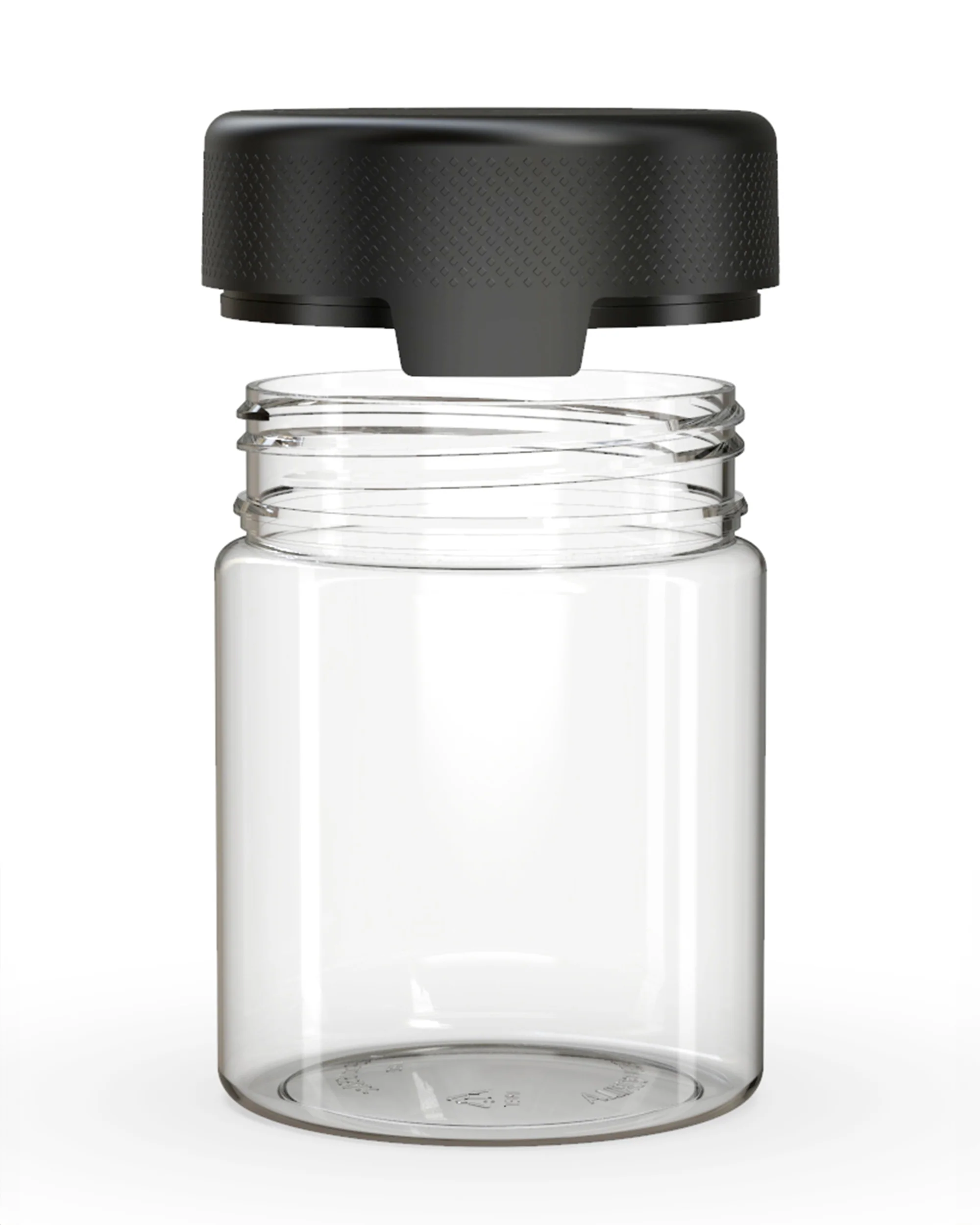 CHUBBY GORILLA | Child Resistant Clear Plastic Aviator XL Container w/ Black Cap | 550mL - 18.5oz - 60 Count - Image 2