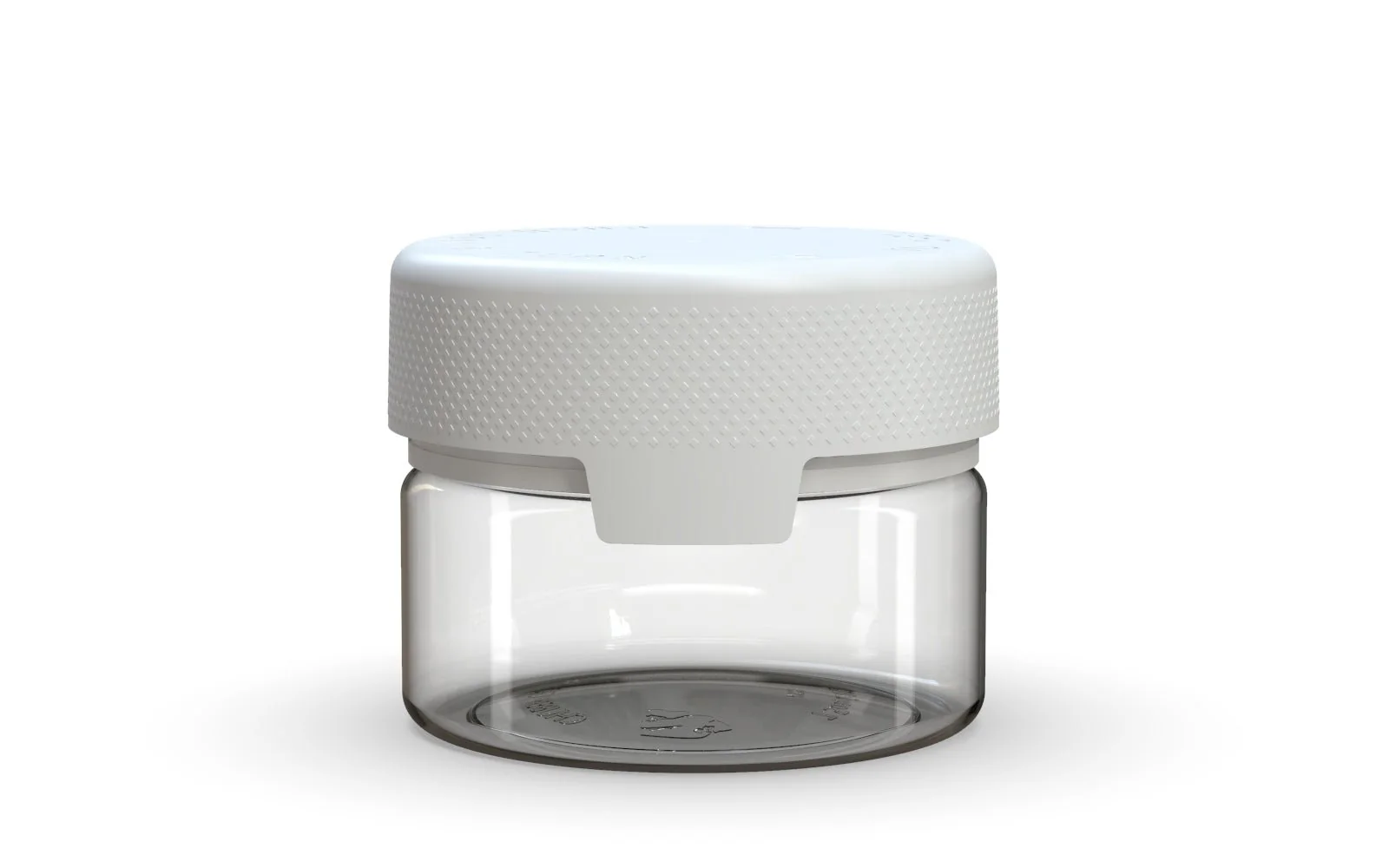 CHUBBY GORILLA | Child Resistant Clear Plastic Aviator XL Container w/ White Cap | 220mL - 7.5oz - 100 Count