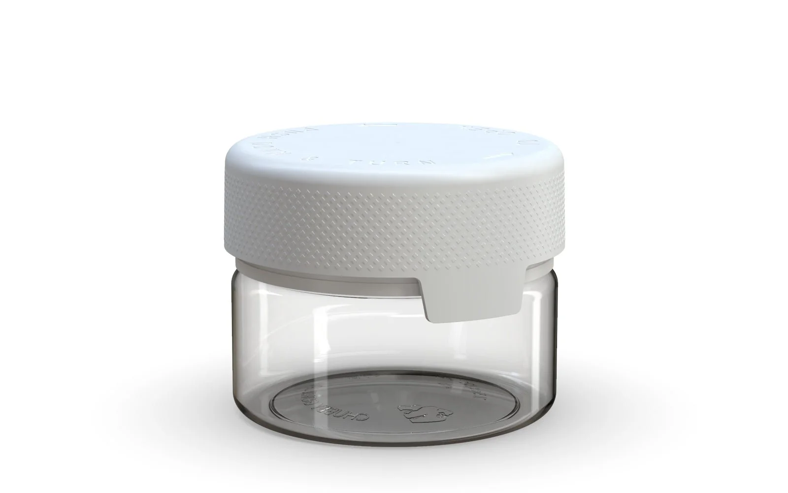 CHUBBY GORILLA | Child Resistant Clear Plastic Aviator XL Container w/ White Cap | 220mL - 7.5oz - 100 Count - Image 2