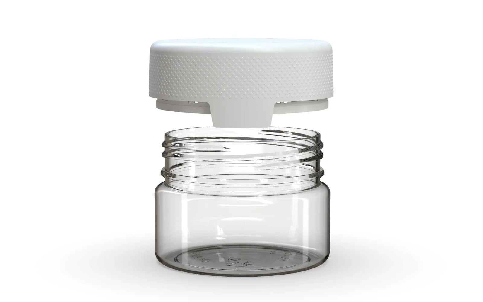 CHUBBY GORILLA | Child Resistant Clear Plastic Aviator XL Container w/ White Cap | 220mL - 7.5oz - 100 Count - Image 3