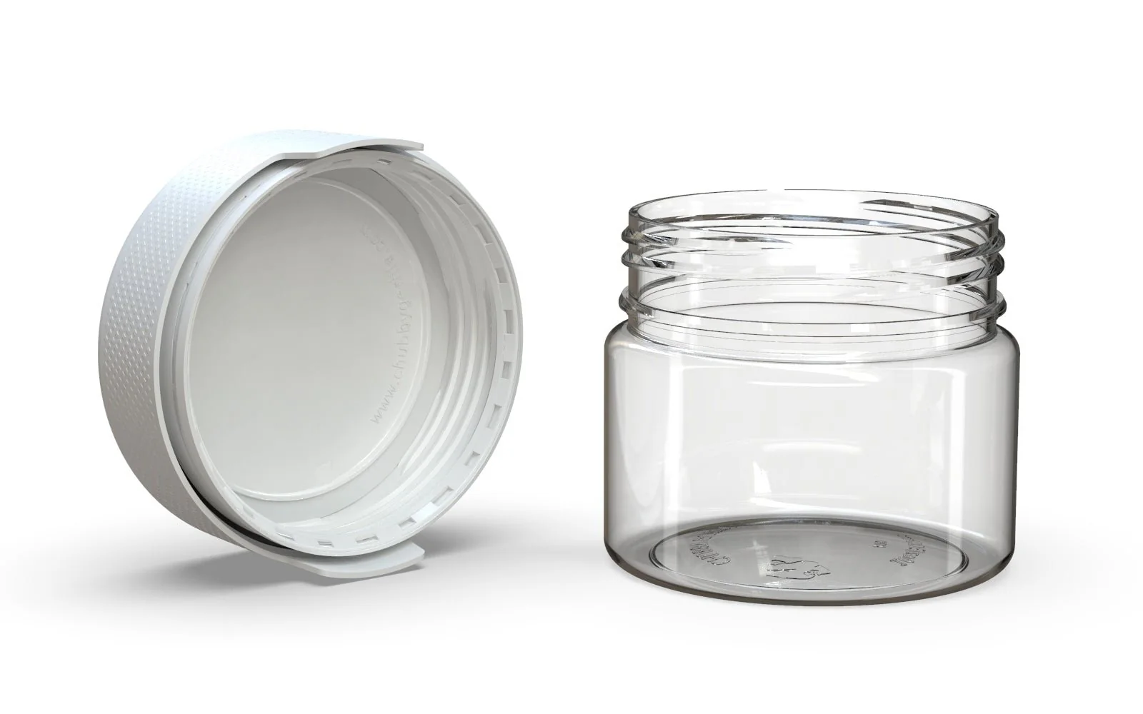 CHUBBY GORILLA | Child Resistant Clear Plastic Aviator XL Container w/ White Cap | 300mL - 10oz - 80 Count - Image 4