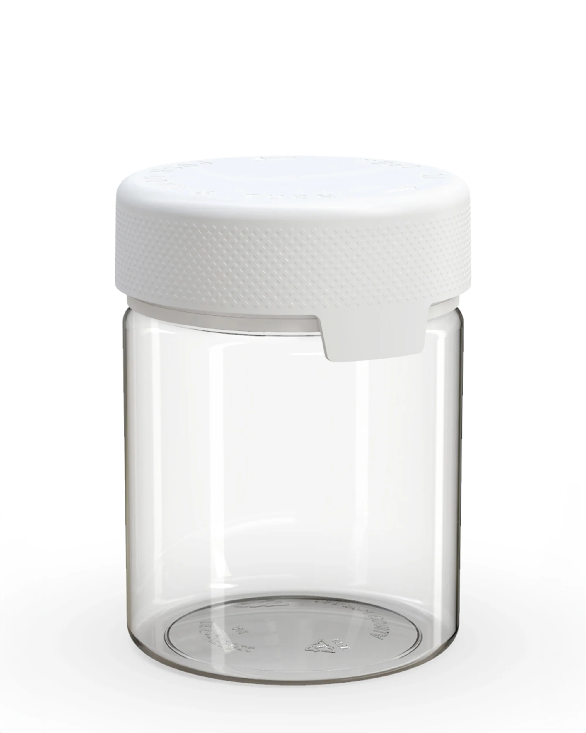 CHUBBY GORILLA | Child Resistant Clear Plastic Aviator XL Container w/ White Cap | 550mL - 18.5oz - 60 Count - Image 2