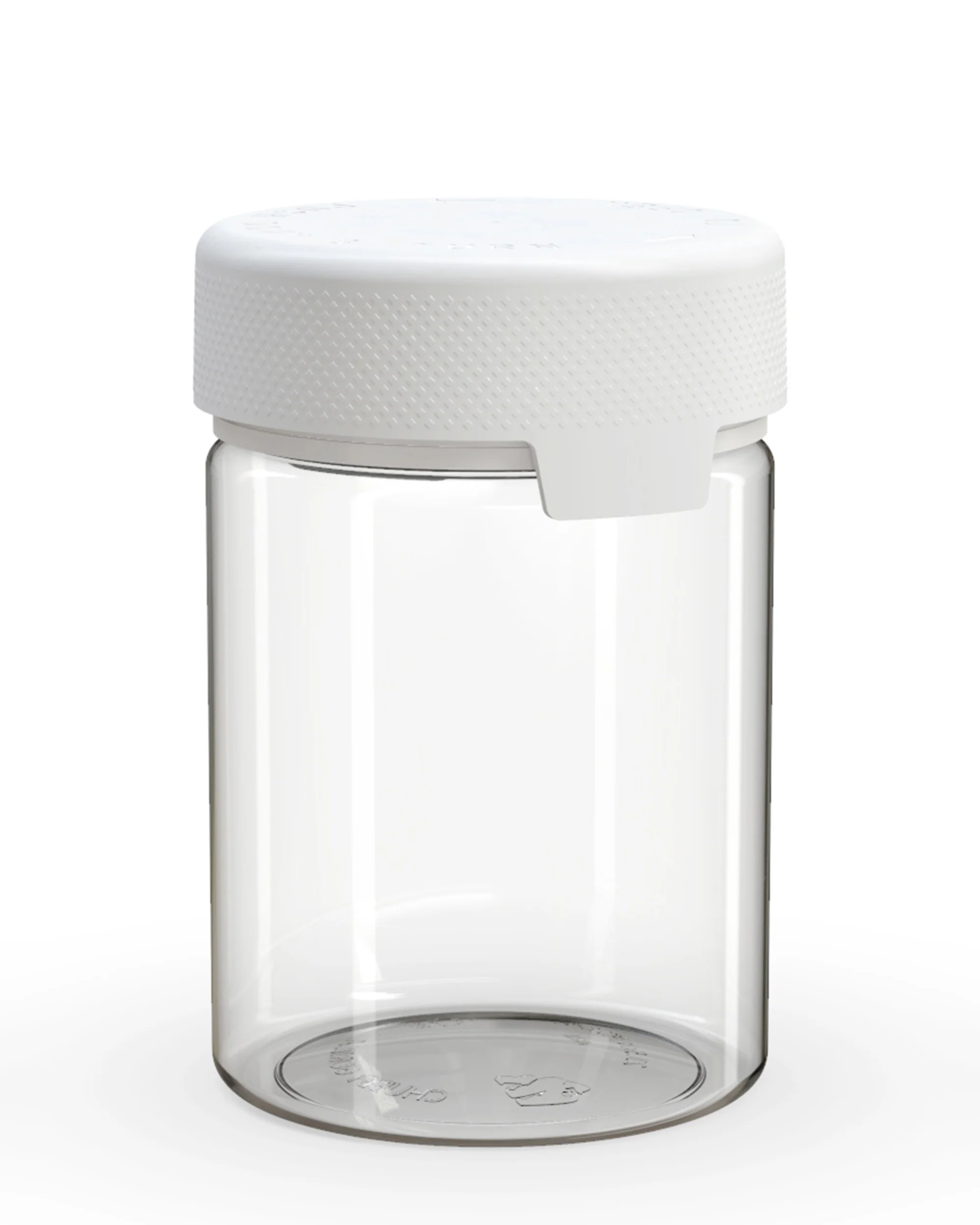 CHUBBY GORILLA | Child Resistant Clear Plastic Aviator XL Container w/ White Cap | 625mL - 21.5oz - 40 Count - Image 2
