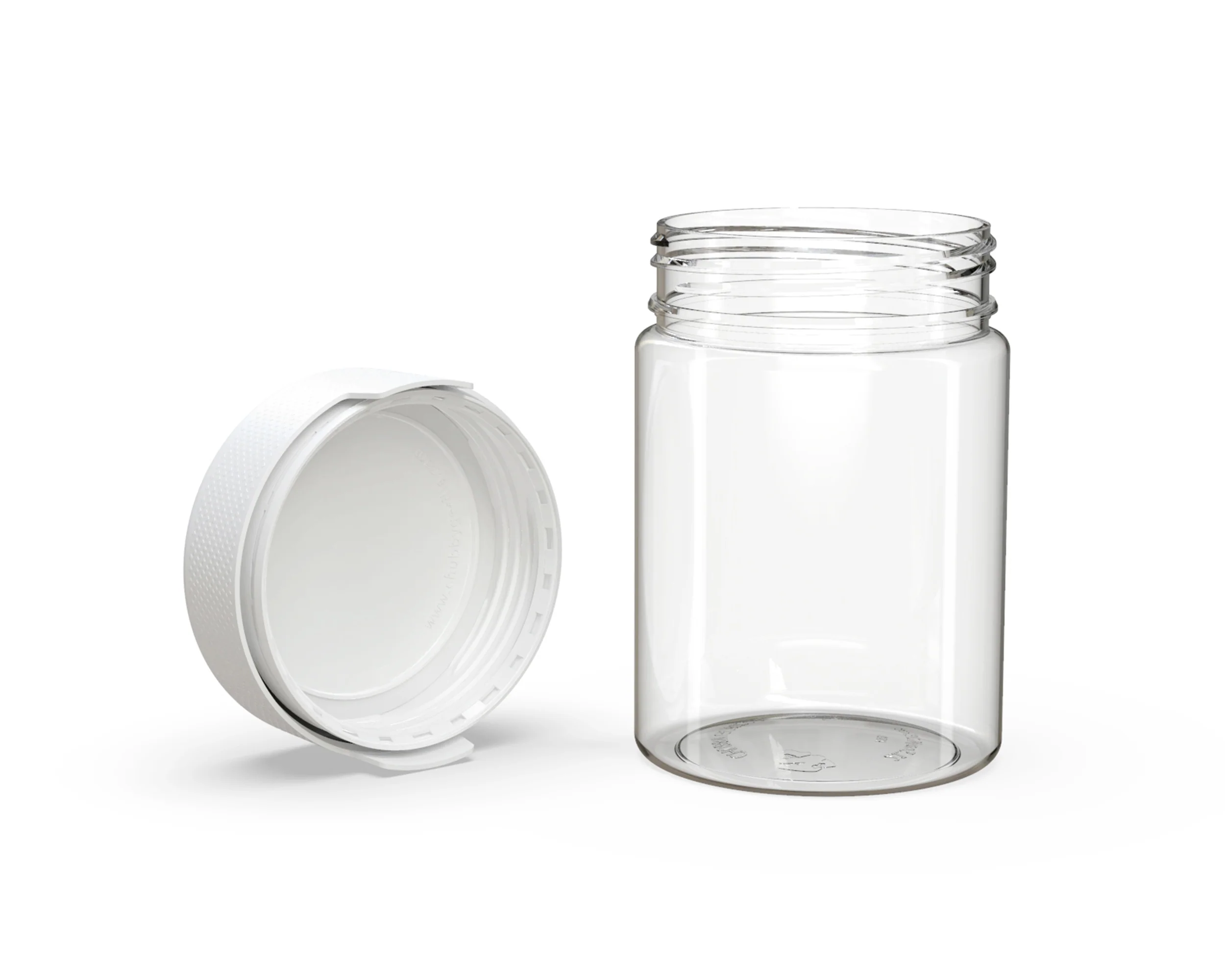 CHUBBY GORILLA | Child Resistant Clear Plastic Aviator XL Container w/ White Cap | 625mL - 21.5oz - 40 Count - Image 4