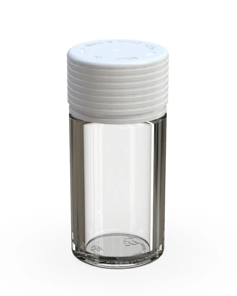 CHUBBY GORILLA | Child Resistant Clear Plastic Mini Spiral Jar w/ White Cap | 55mm - 1oz - 200 Count - Image 2