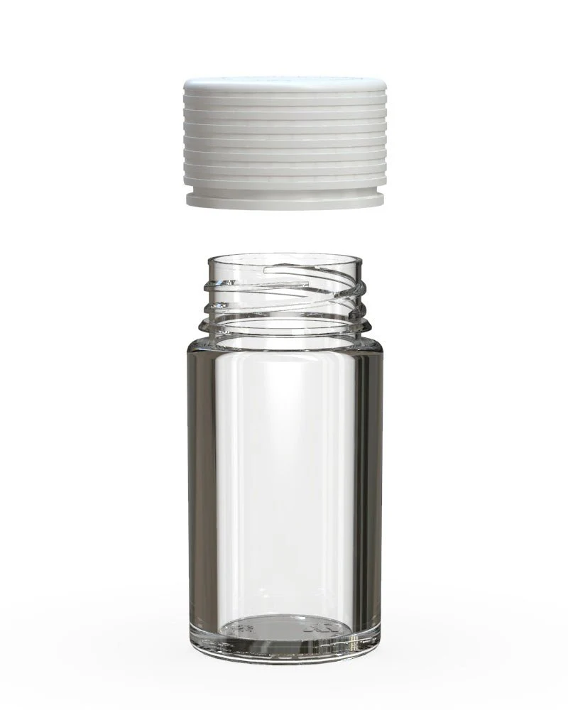 CHUBBY GORILLA | Child Resistant Clear Plastic Mini Spiral Jar w/ White Cap | 55mm - 1oz - 200 Count - Image 3