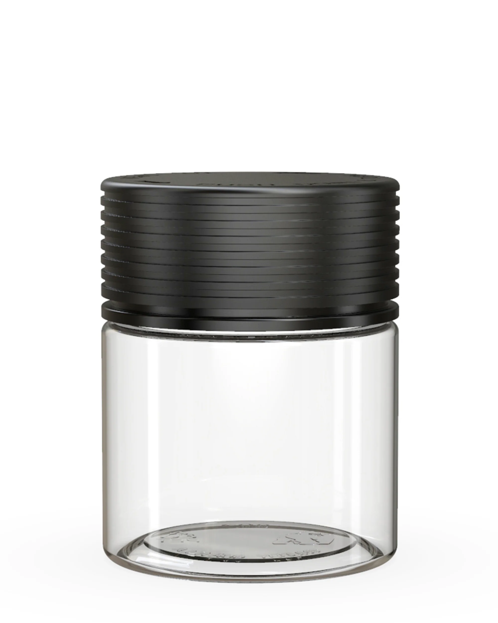 CHUBBY GORILLA | Child Resistant Clear Plastic Spiral Jar w/ Black Cap | 55mm - 3oz - 400 Count