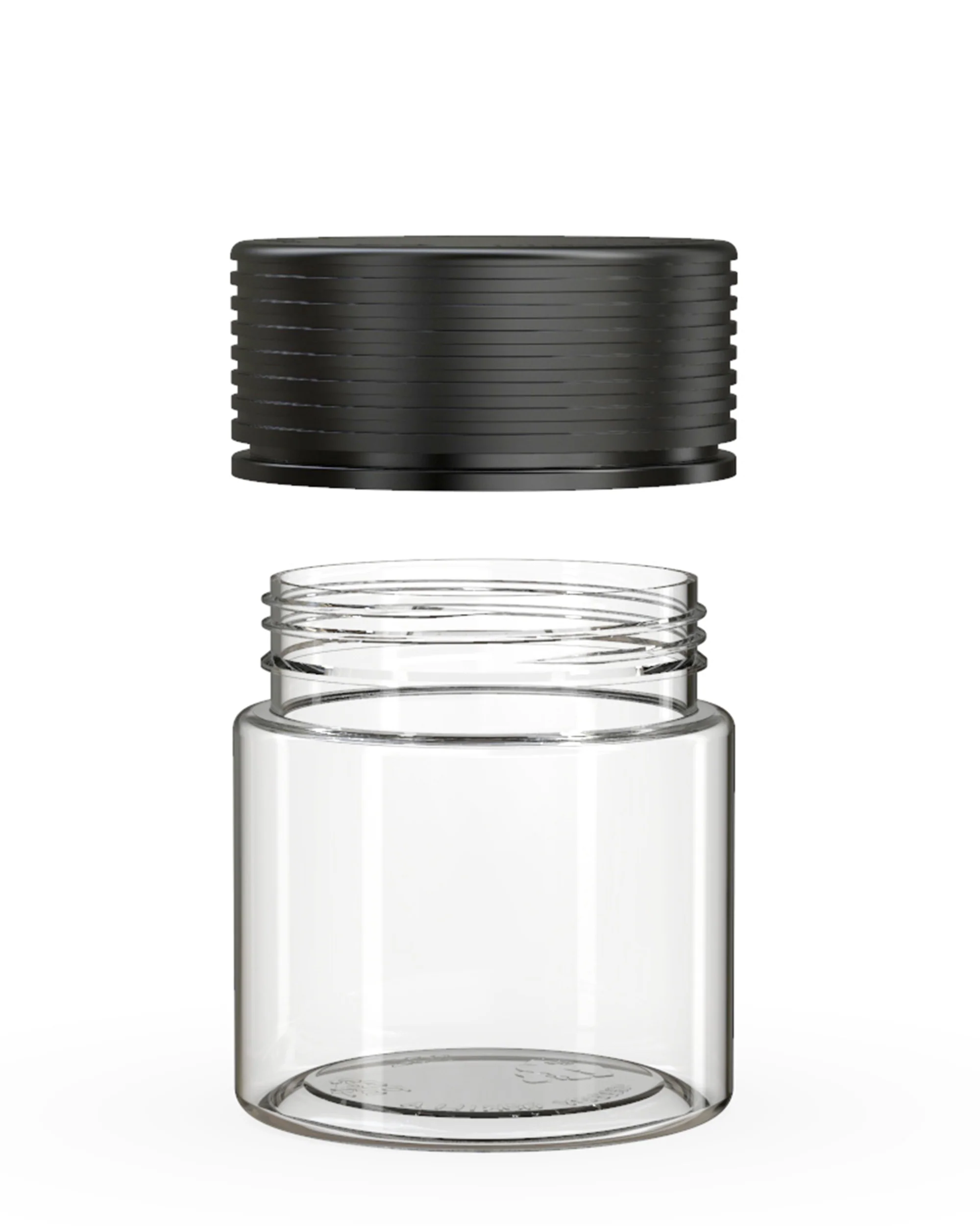CHUBBY GORILLA | Child Resistant Clear Plastic Spiral Jar w/ Black Cap | 55mm - 3oz - 400 Count - Image 3