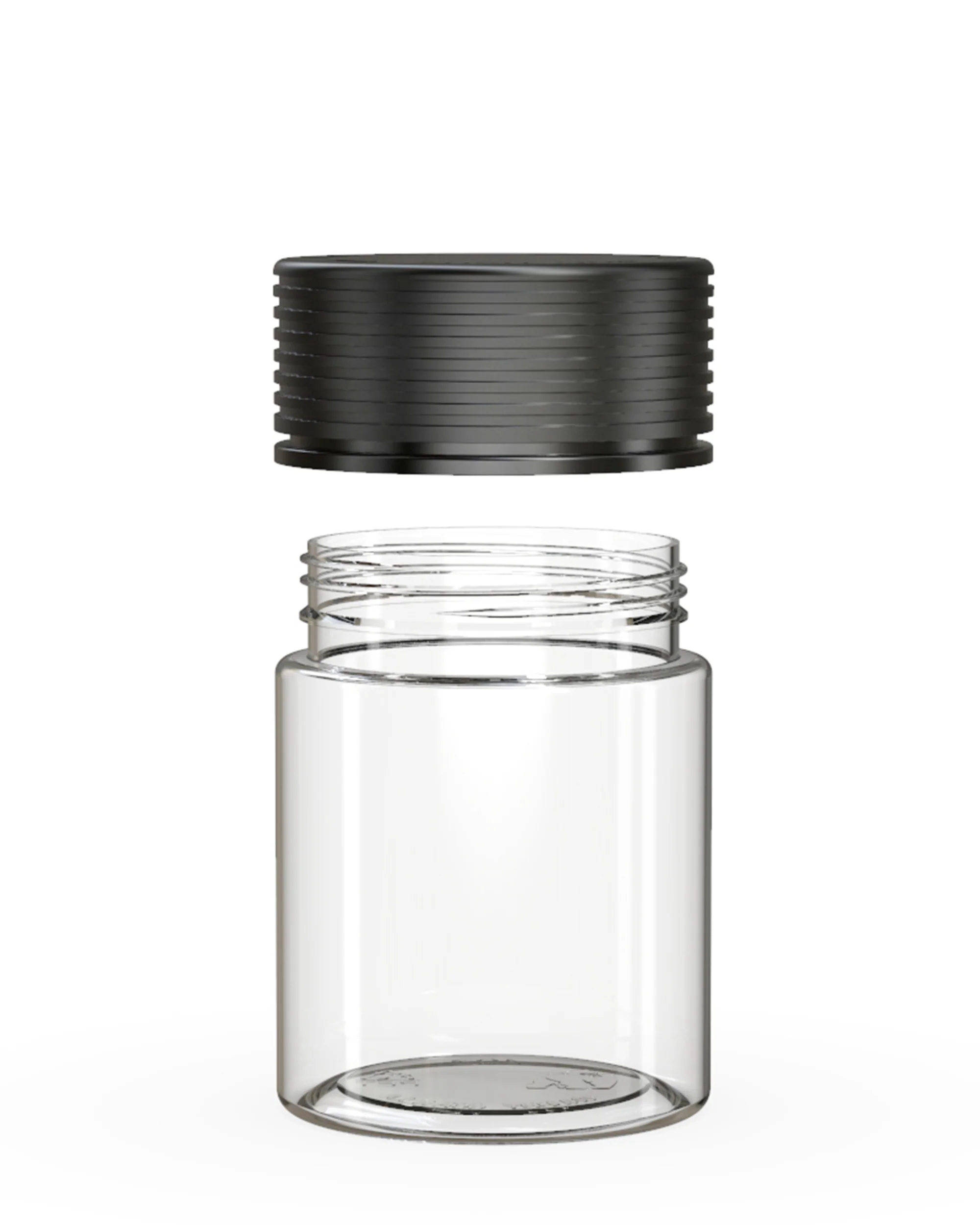 CHUBBY GORILLA | Child Resistant Clear Plastic Spiral Jar w/ Black Cap | 55mm - 4oz - 400 Count - Image 3