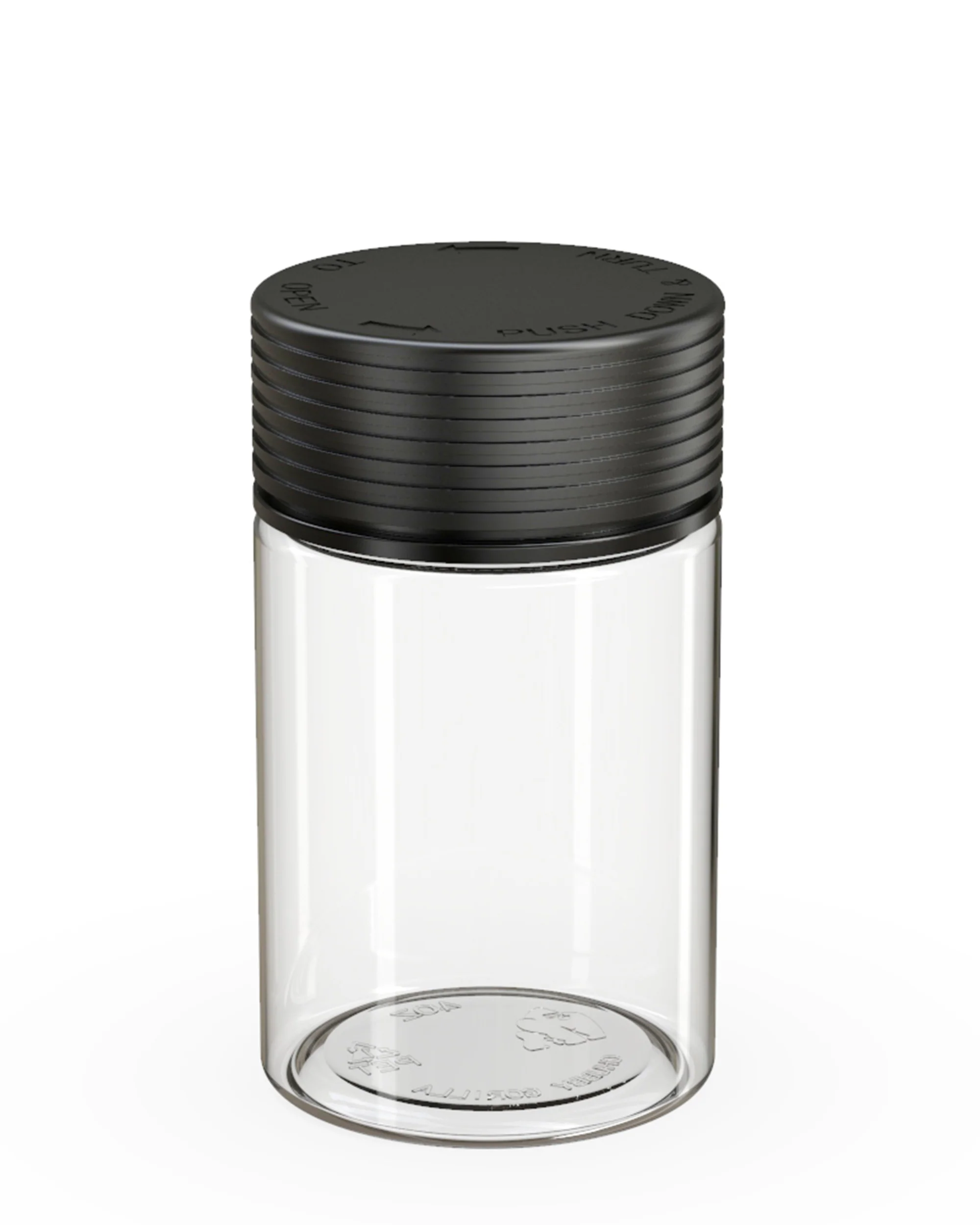CHUBBY GORILLA | Child Resistant Clear Plastic Spiral Jar w/ Black Cap | 55mm - 5oz - 300 Count - Image 2