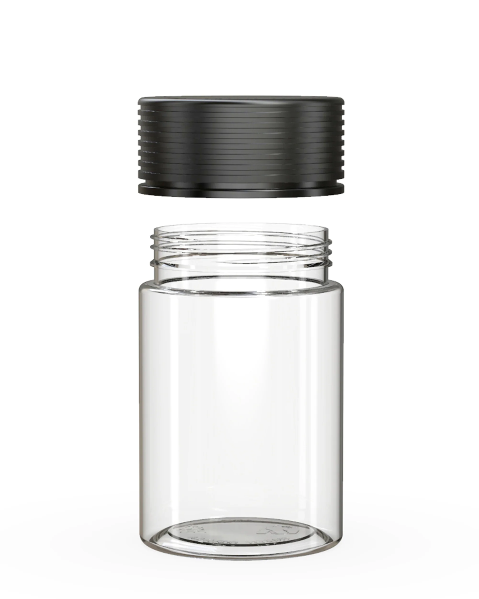 CHUBBY GORILLA | Child Resistant Clear Plastic Spiral Jar w/ Black Cap | 55mm - 5oz - 300 Count - Image 3