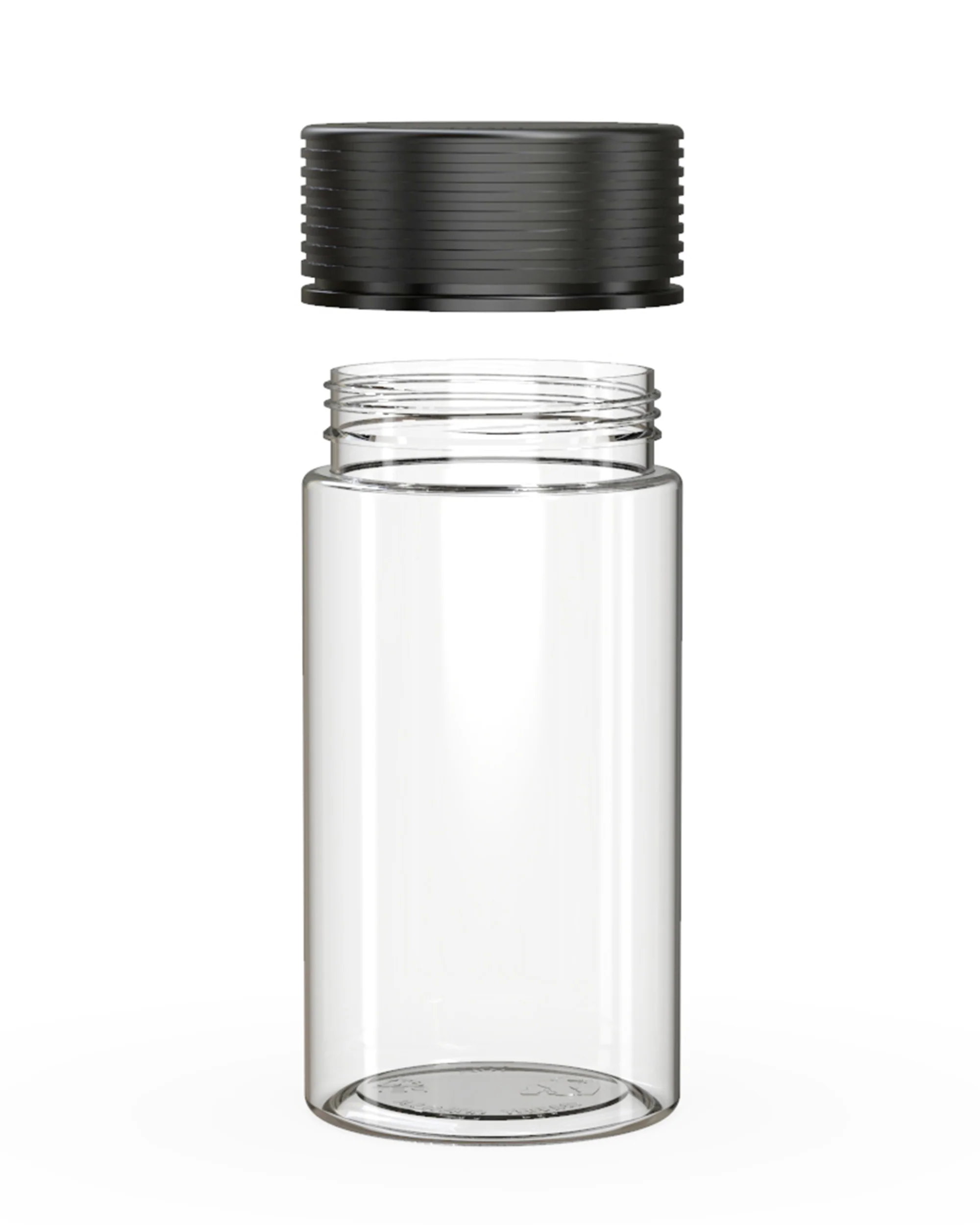 CHUBBY GORILLA | Child Resistant Clear Plastic Spiral Jar w/ Black Cap | 55mm - 6oz - 300 Count - Image 3