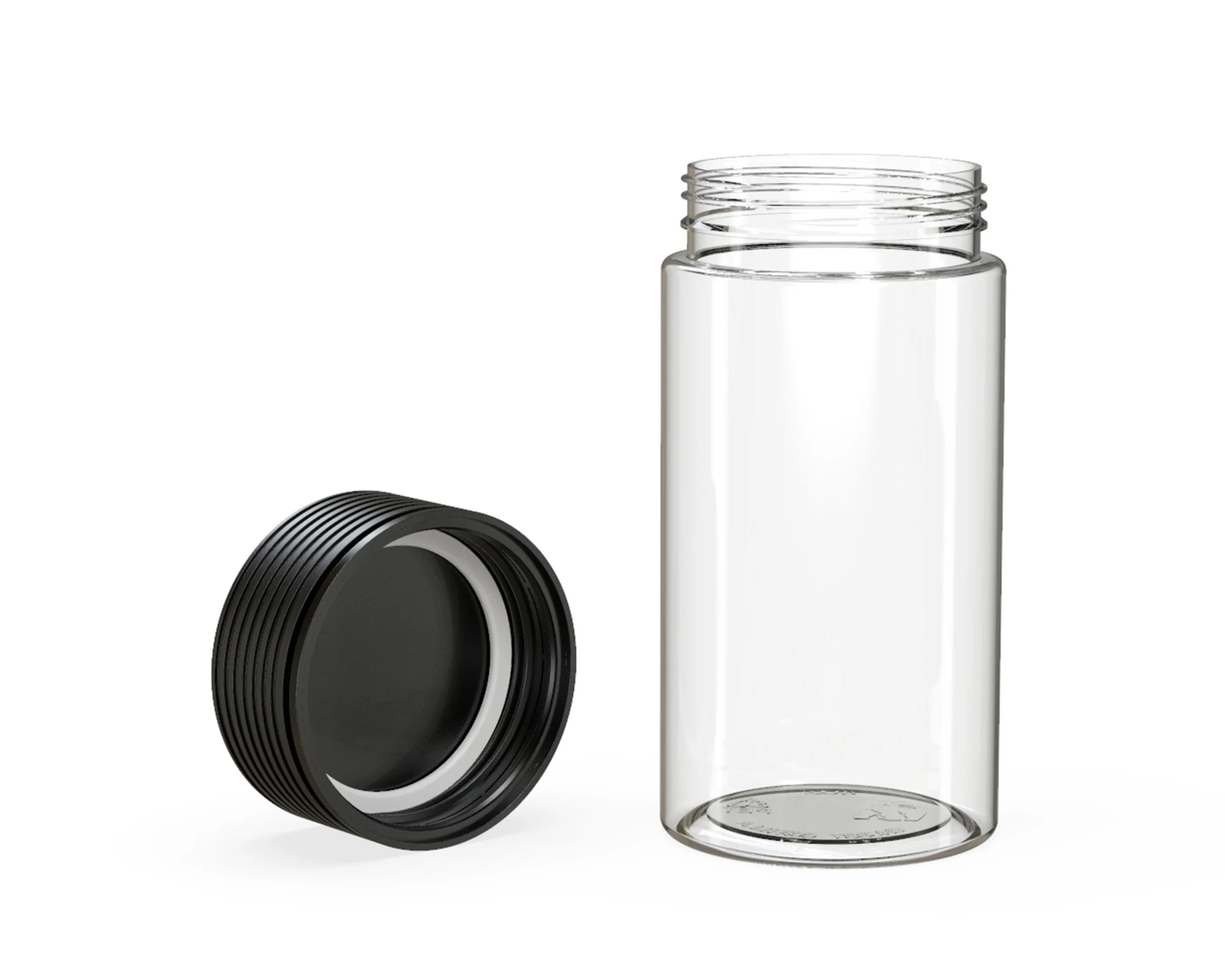 CHUBBY GORILLA | Child Resistant Clear Plastic Spiral Jar w/ Black Cap | 55mm - 6oz - 300 Count - Image 4