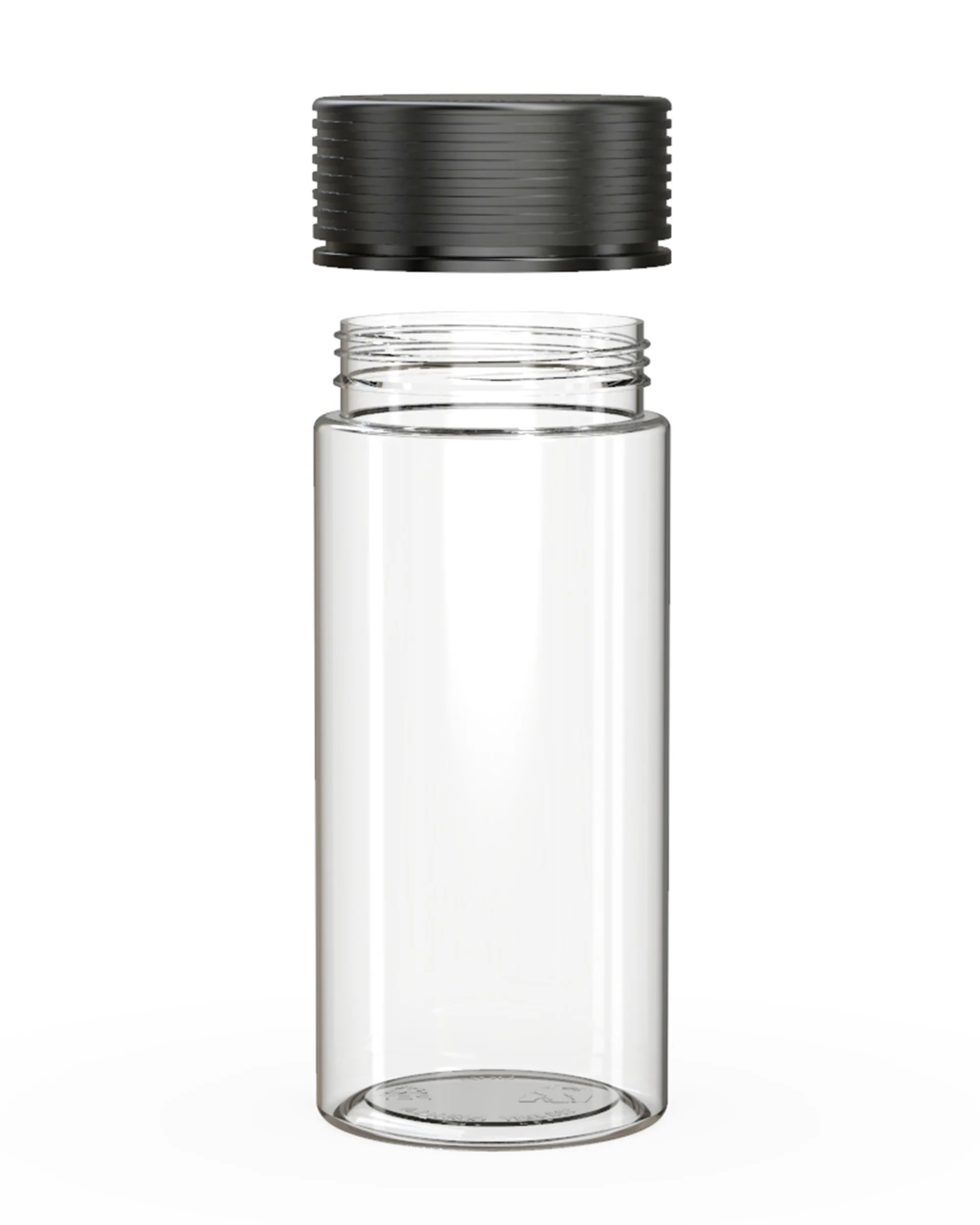 CHUBBY GORILLA | Child Resistant Clear Plastic Spiral Jar w/ Black Cap | 55mm - 8oz - 200 Count - Image 3