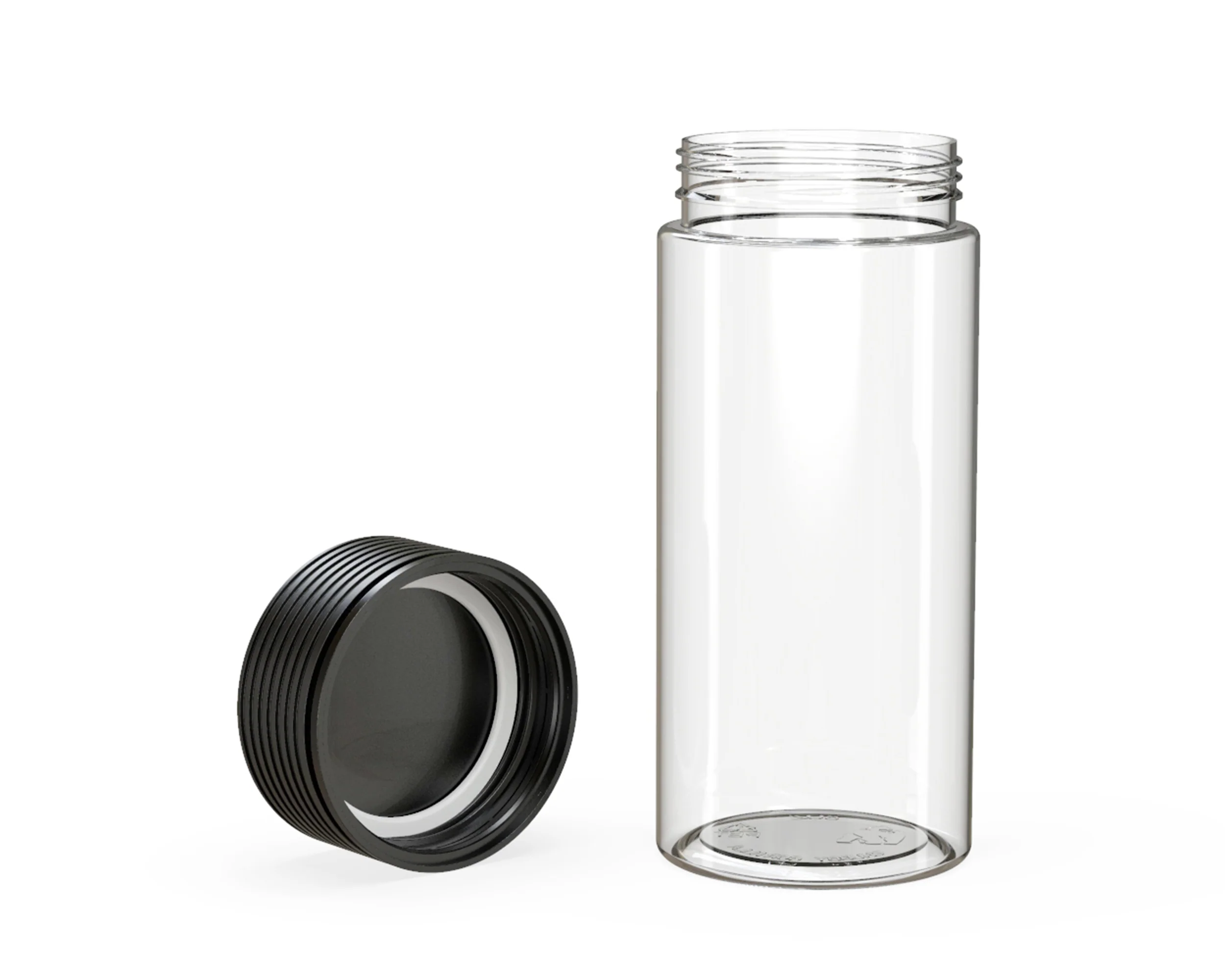 CHUBBY GORILLA | Child Resistant Clear Plastic Spiral Jar w/ Black Cap | 55mm - 8oz - 200 Count - Image 4