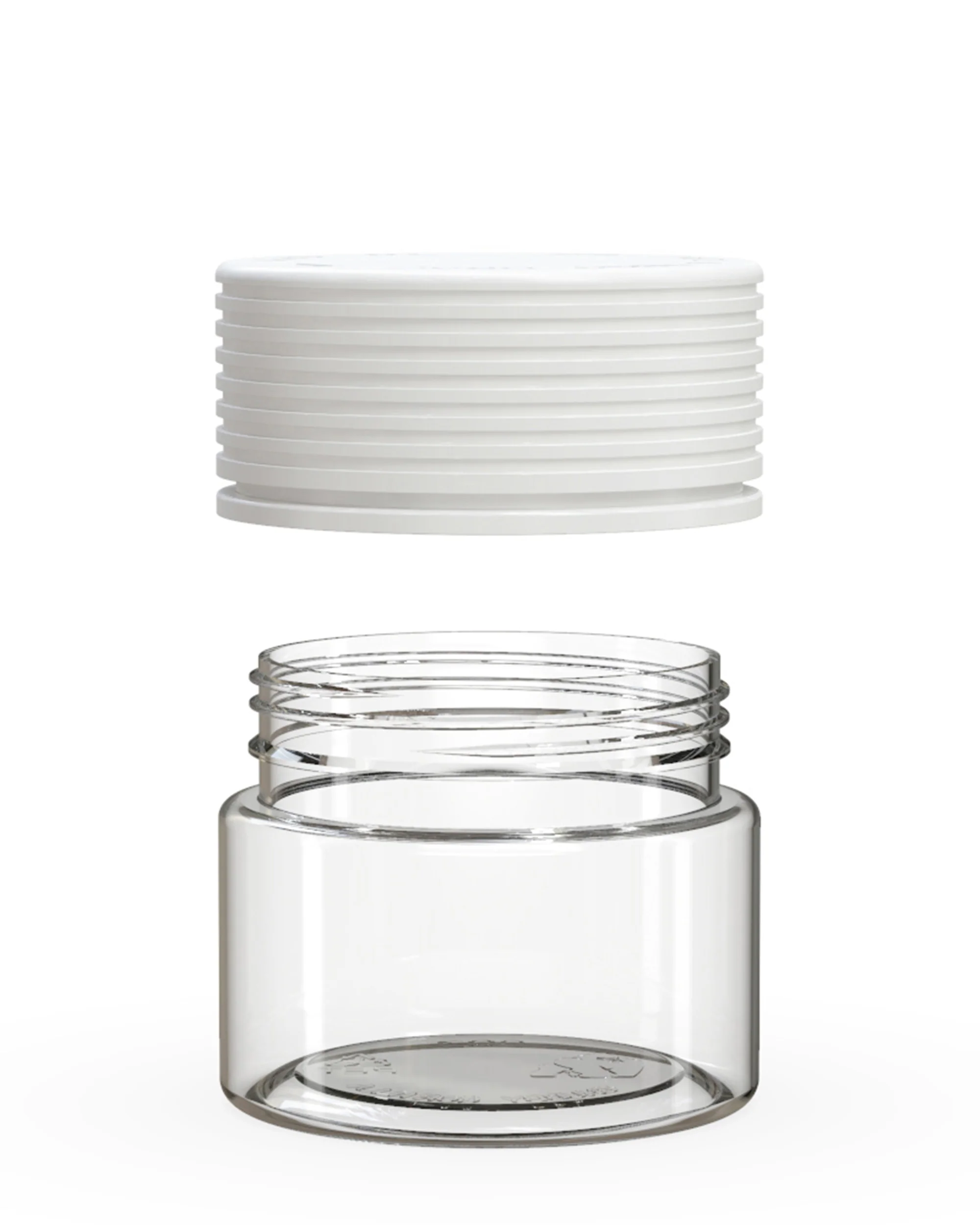 CHUBBY GORILLA | Child Resistant Clear Plastic Spiral Jar w/ White Cap | 55mm - 2oz - 400 Count - Image 3