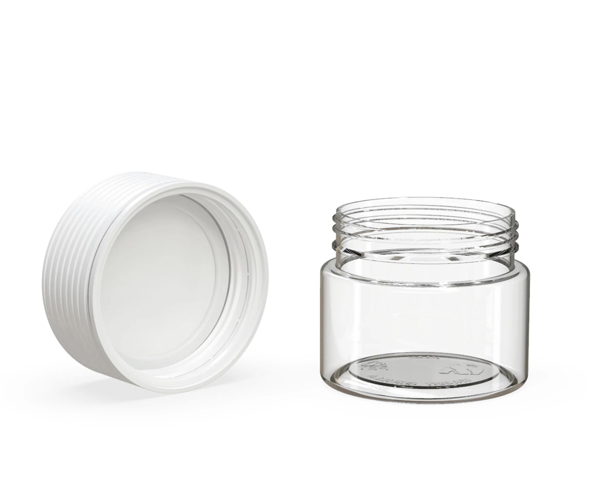 CHUBBY GORILLA | Child Resistant Clear Plastic Spiral Jar w/ White Cap | 55mm - 2oz - 400 Count - Image 4