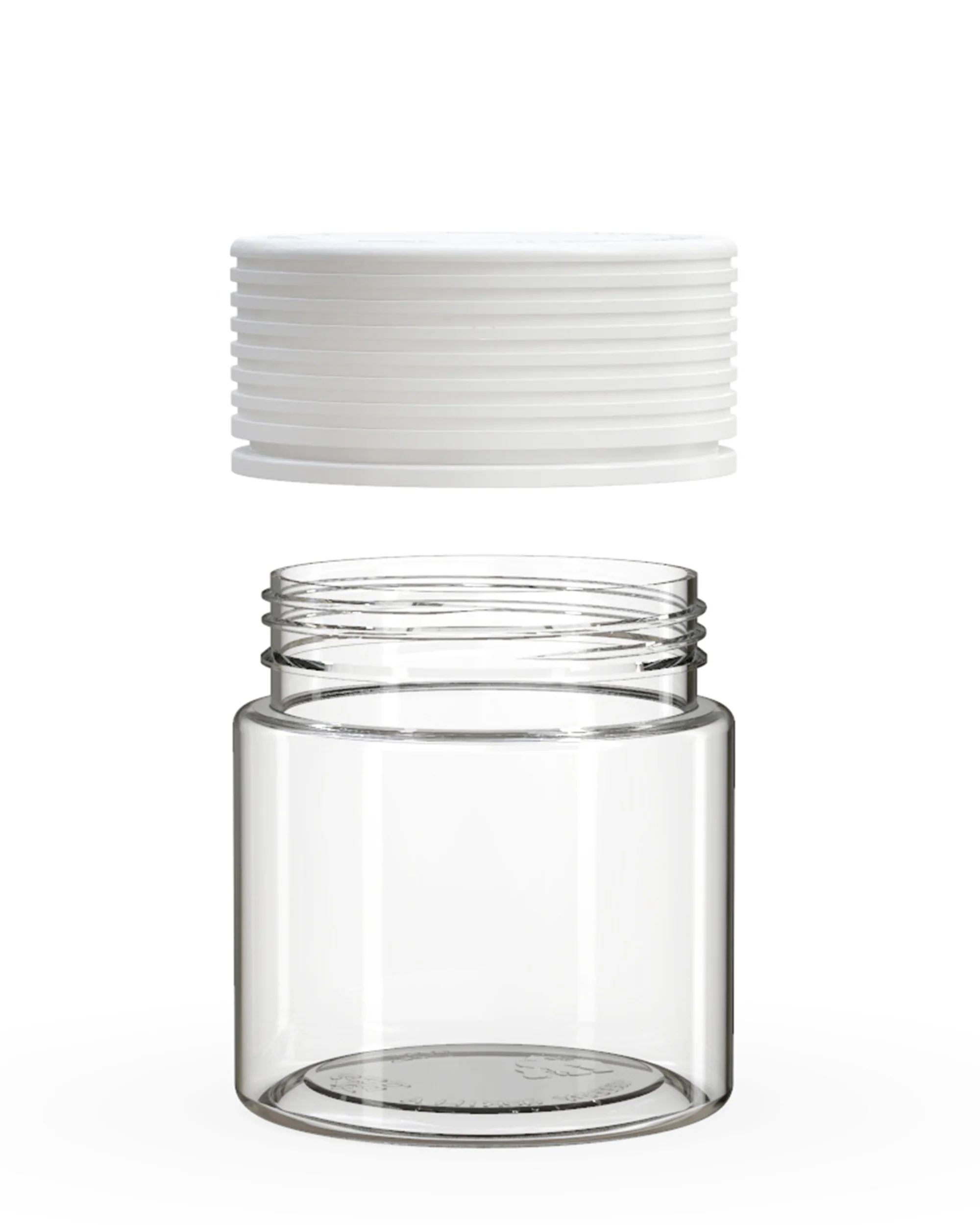 CHUBBY GORILLA | Child Resistant Clear Plastic Spiral Jar w/ White Cap | 55mm - 3oz - 400 Count - Image 3