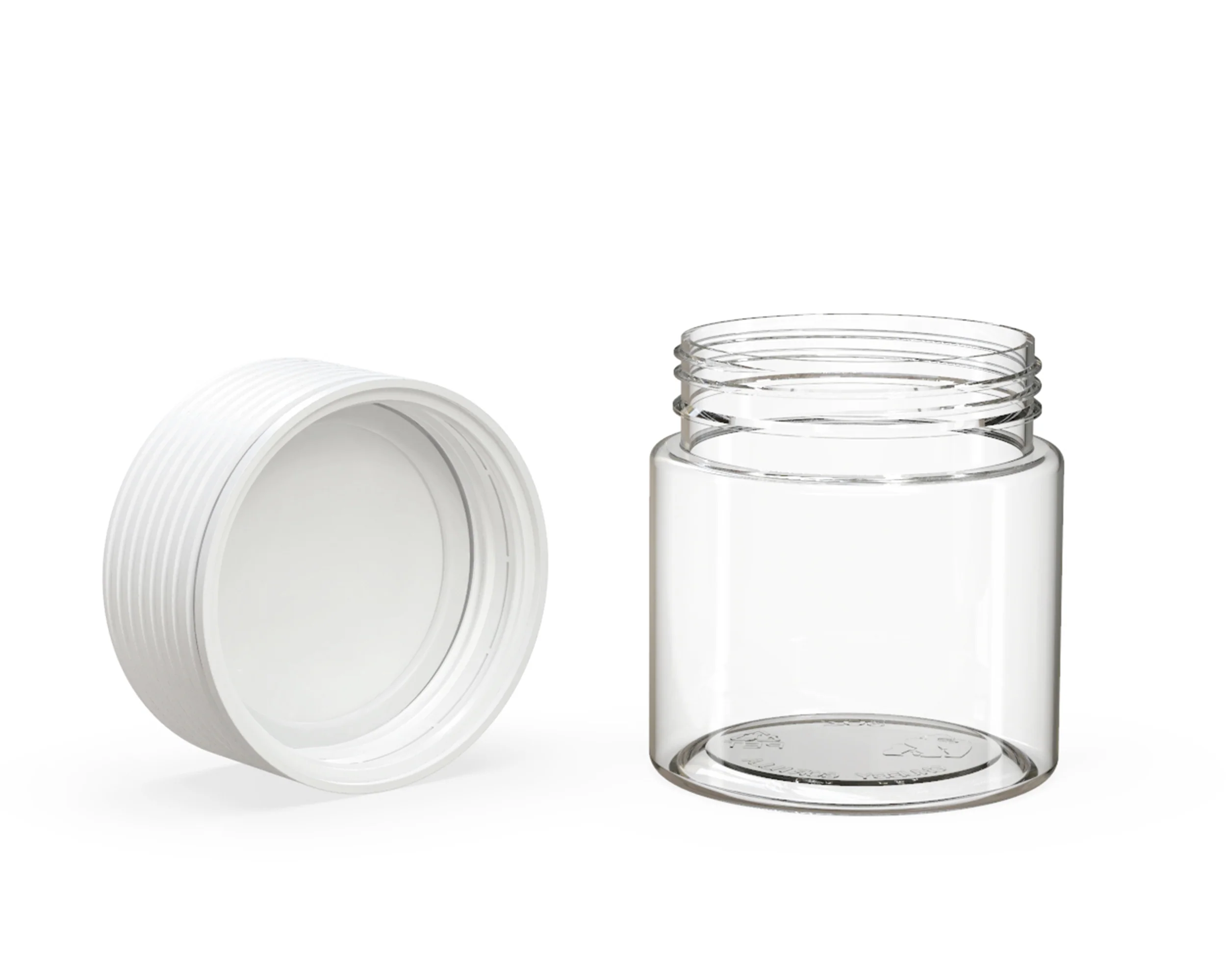 CHUBBY GORILLA | Child Resistant Clear Plastic Spiral Jar w/ White Cap | 55mm - 3oz - 400 Count - Image 4