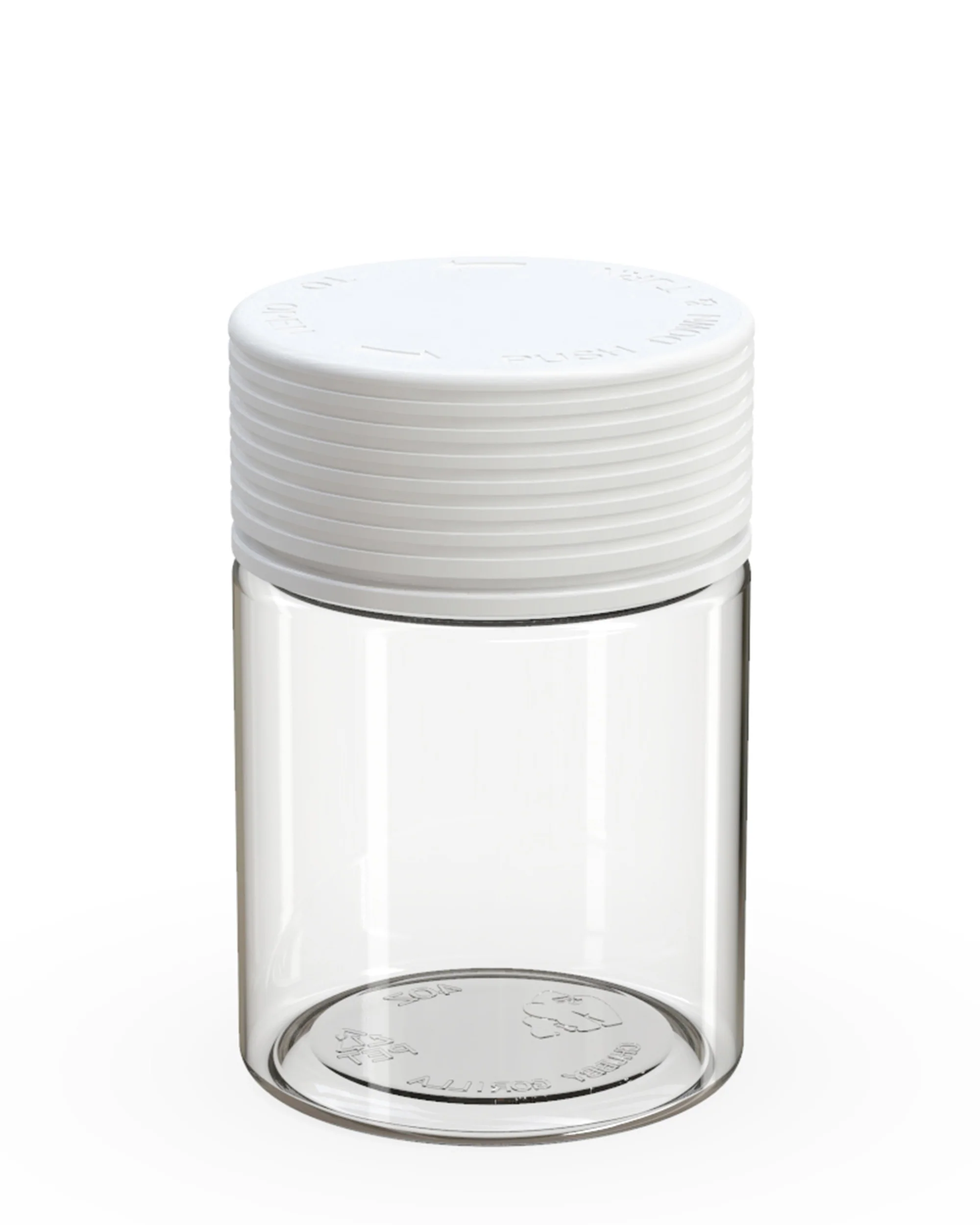 CHUBBY GORILLA | Child Resistant Clear Plastic Spiral Jar w/ White Cap | 55mm - 4oz - 400 Count - Image 2